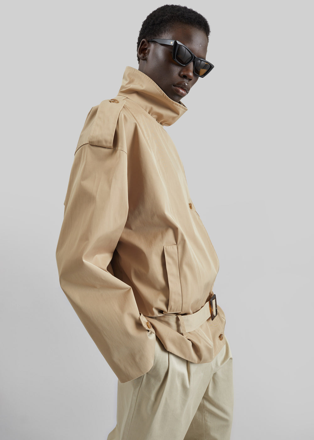 Virar Short Trench - Beige - 1