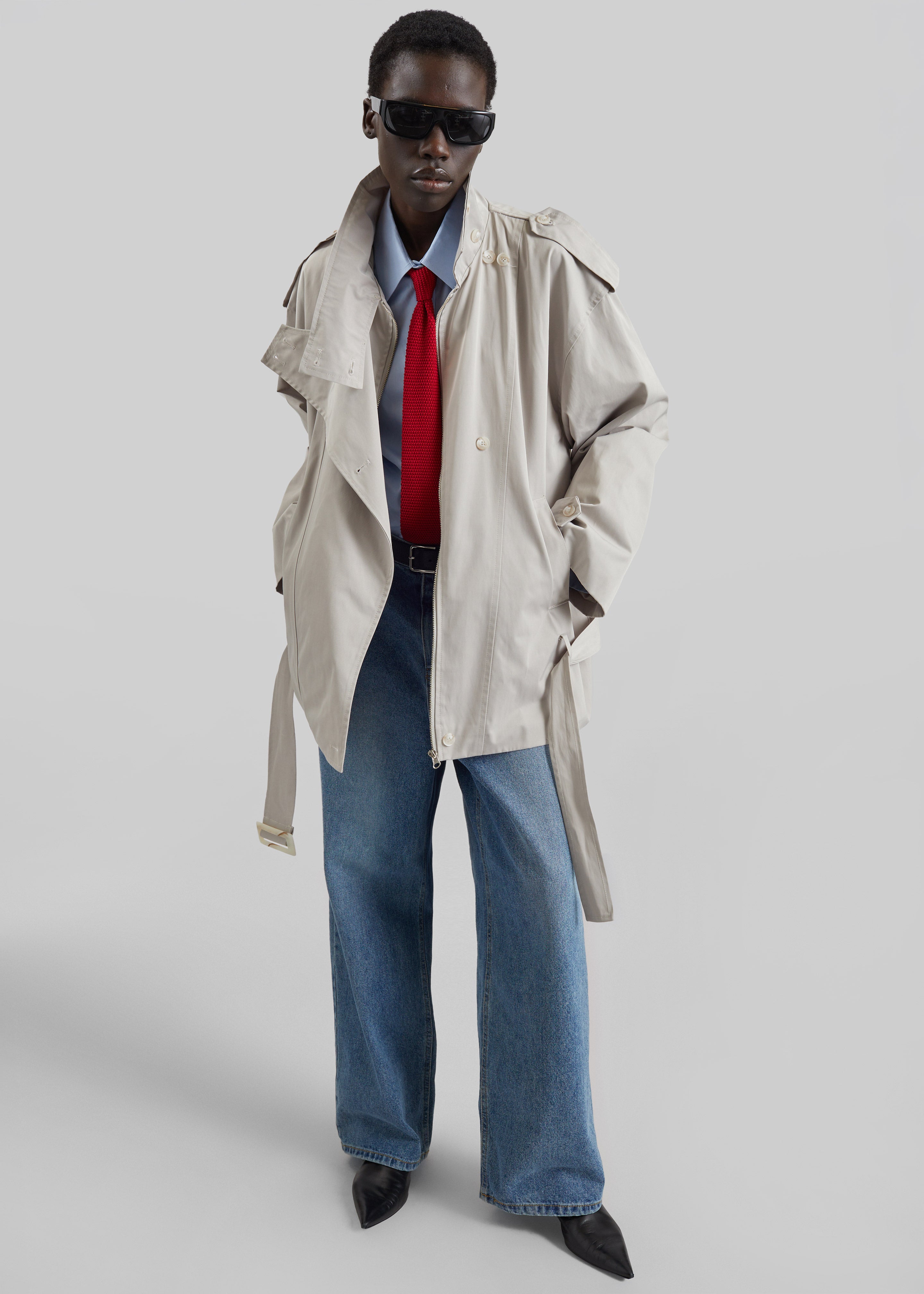 Virar Short Trench - Ice Grey - 2