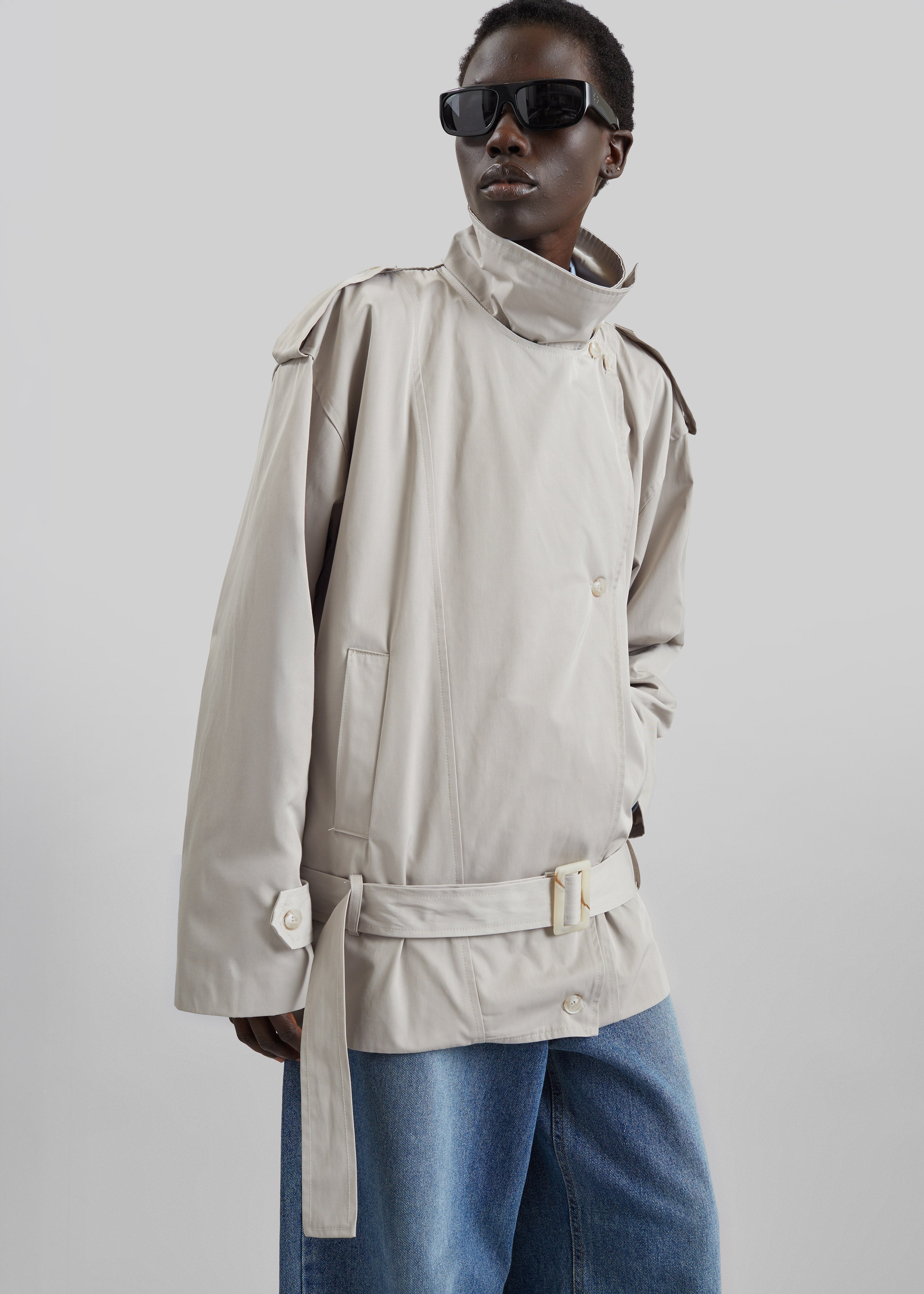 Front Row Shop | Cape Trench Jacket Coat