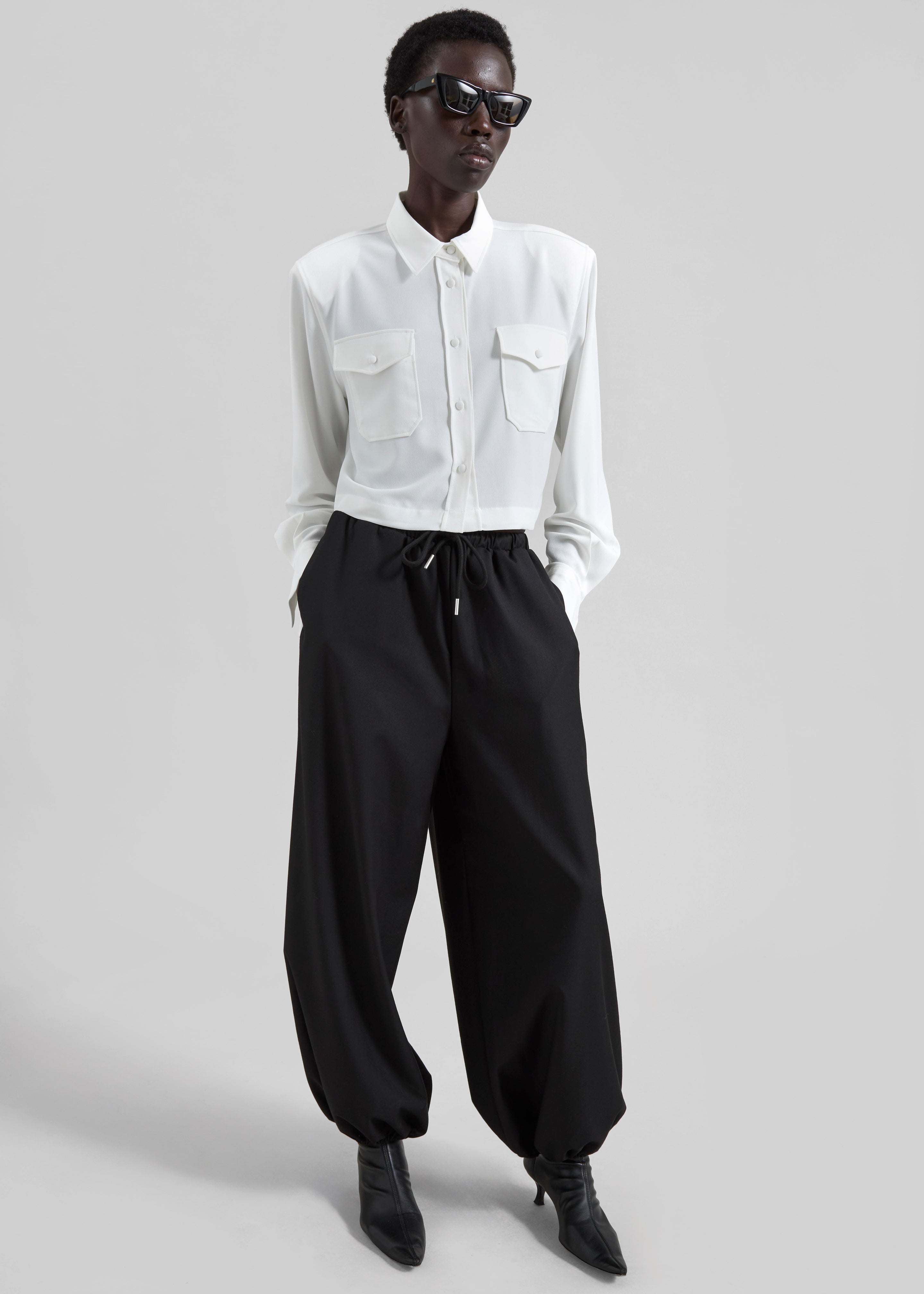Visen Padded Boxy Shirt - White - 5