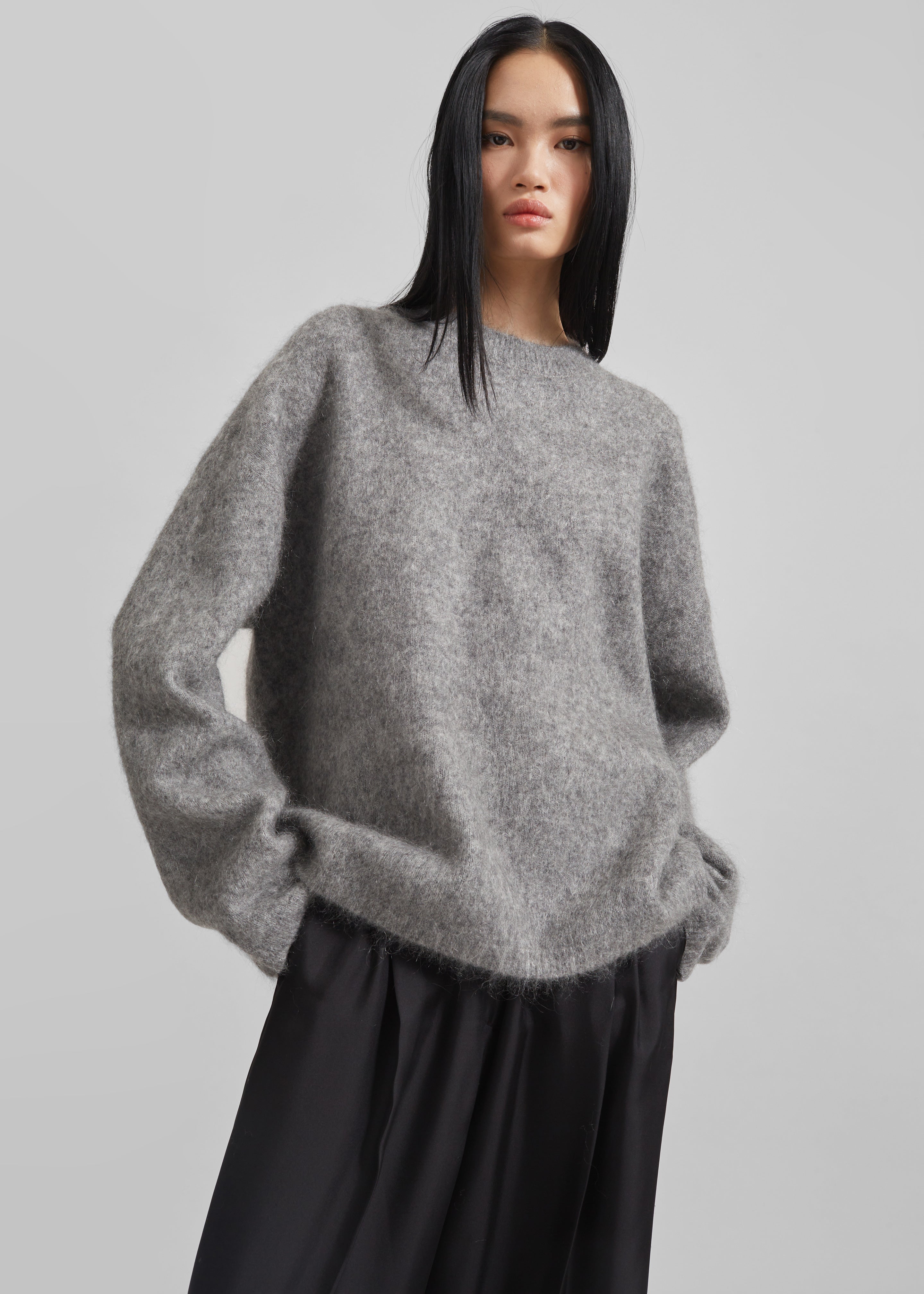 Vodskov Mohair Sweater - Grey - 4