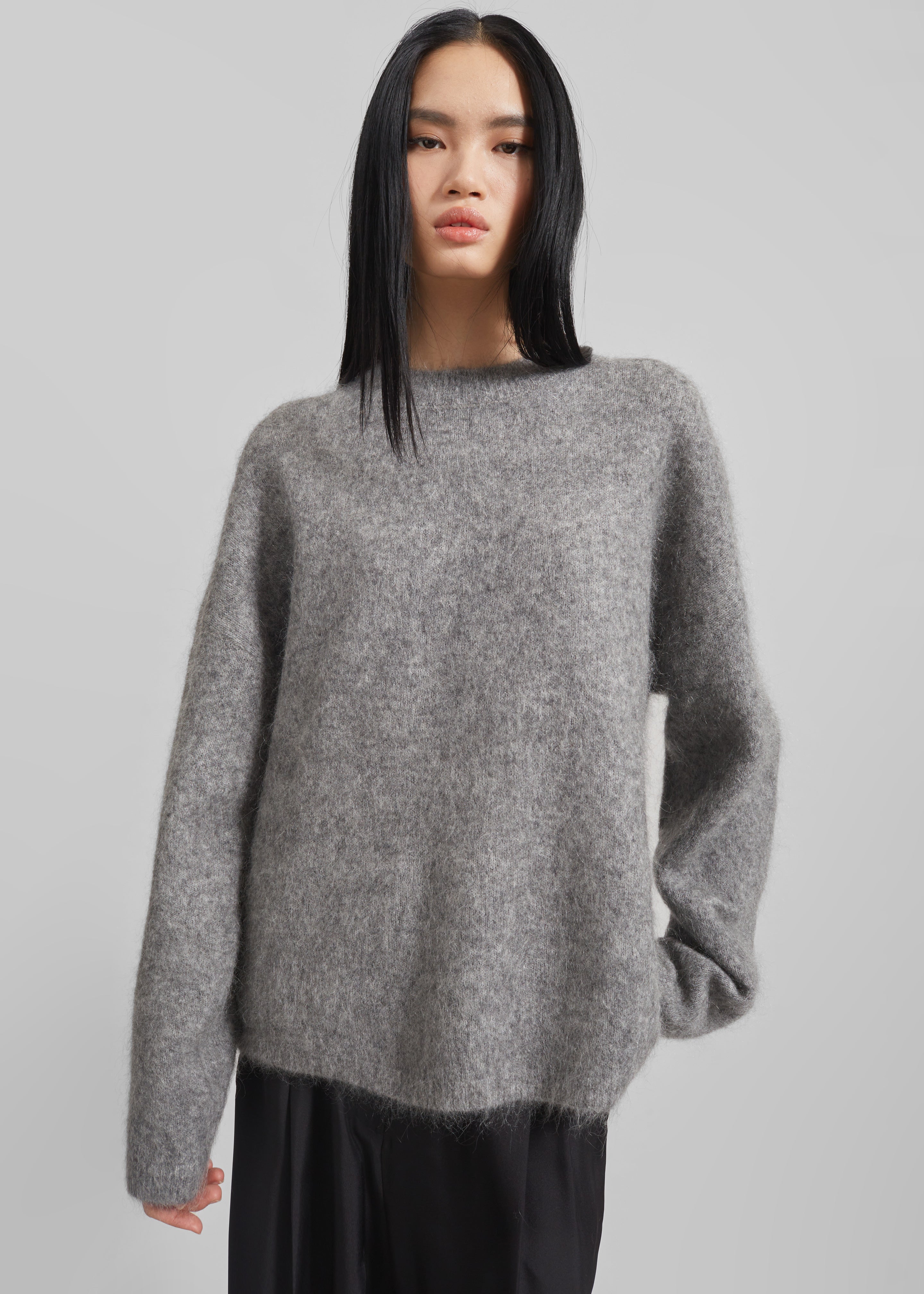 Vodskov Mohair Sweater - Grey - 9