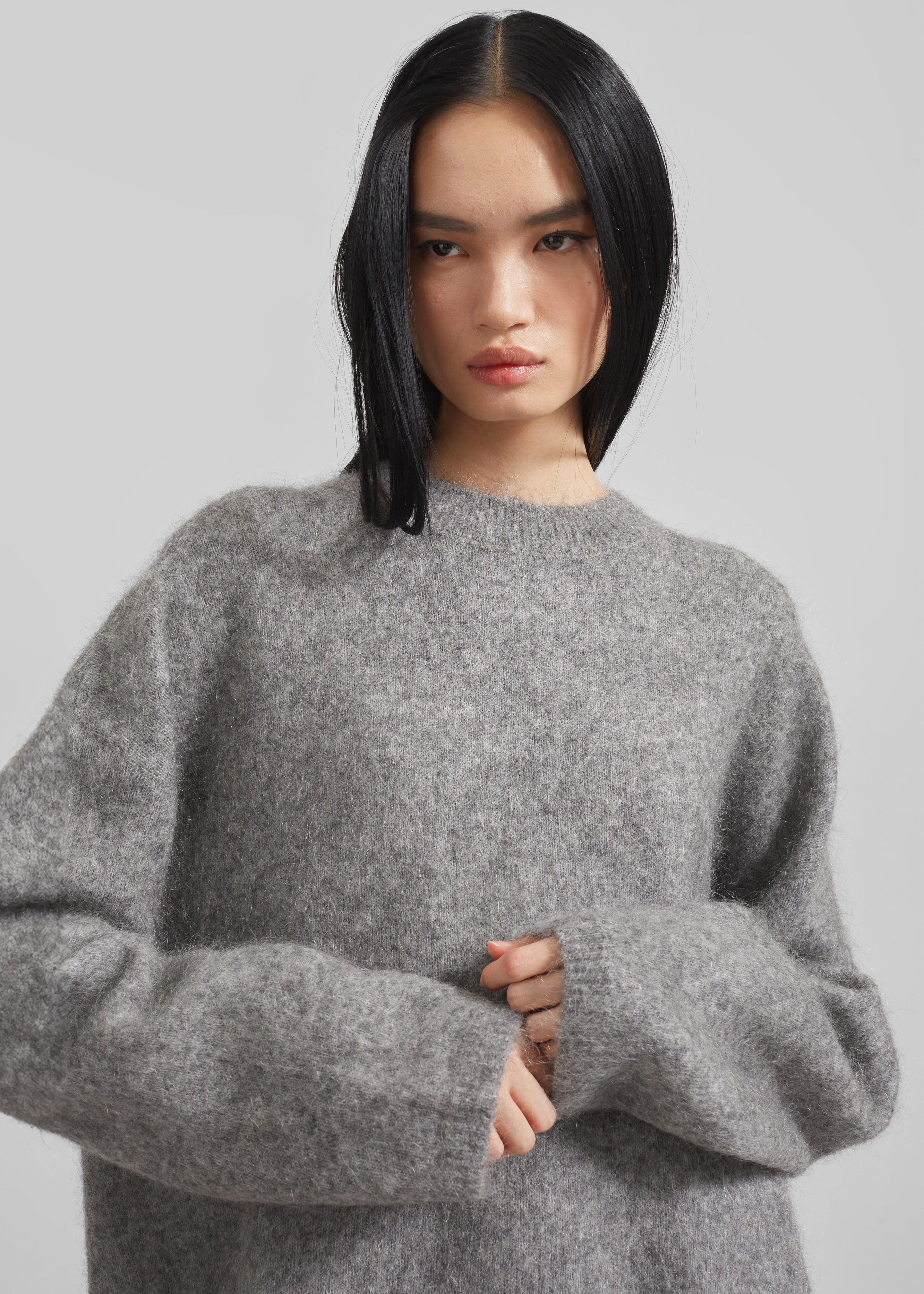 Vodskov Mohair Sweater - Grey - 10