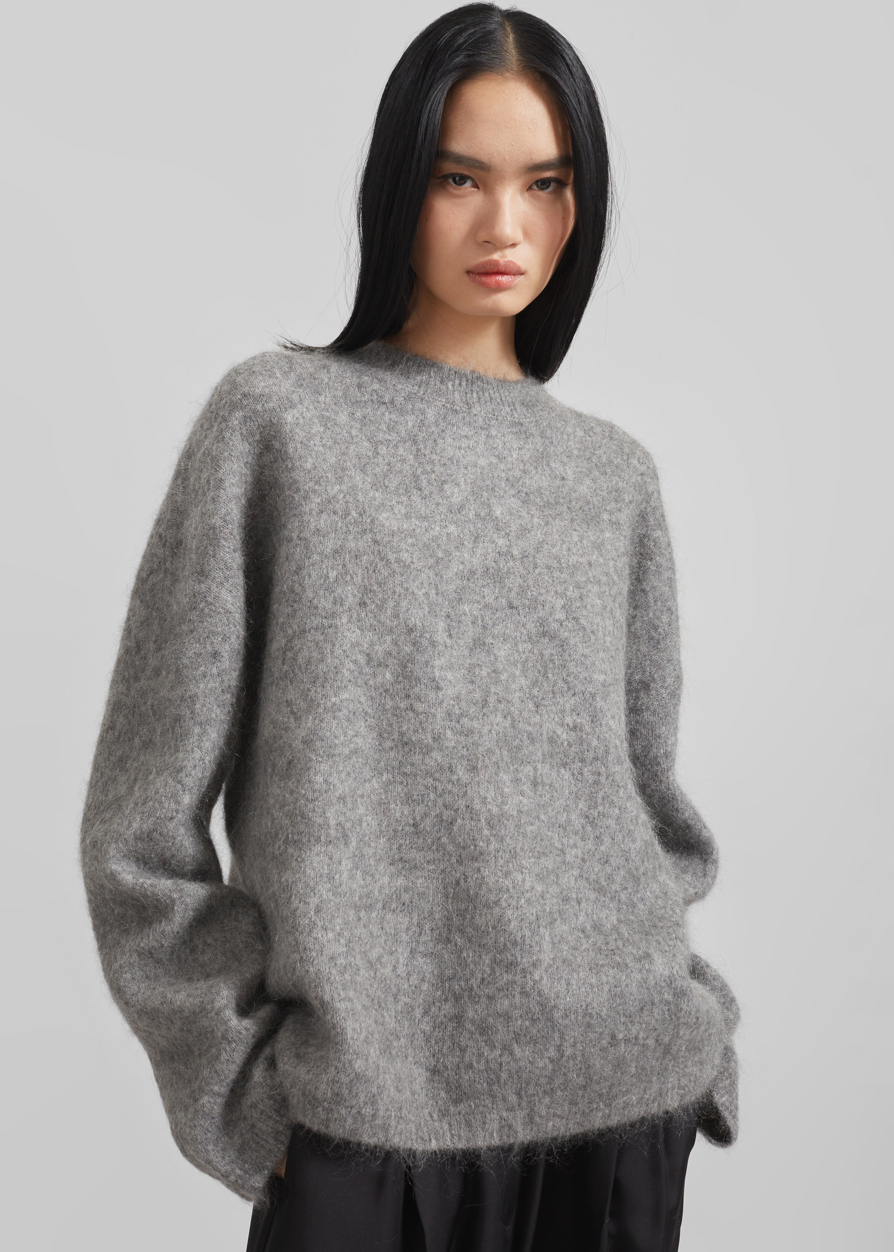 Vodskov Mohair Sweater - Grey - 1