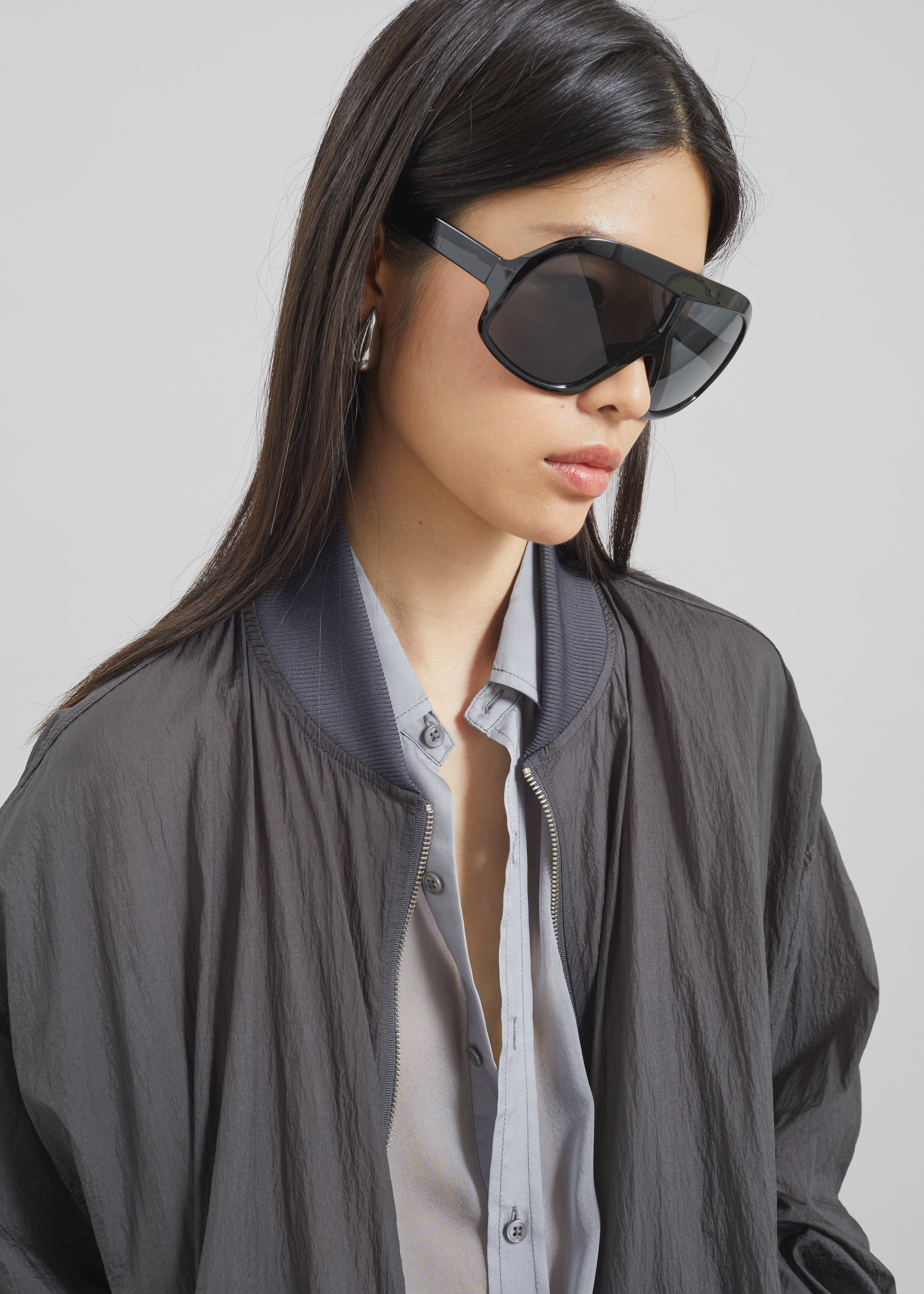 Volos Light Bomber Jacket - Charcoal - 5