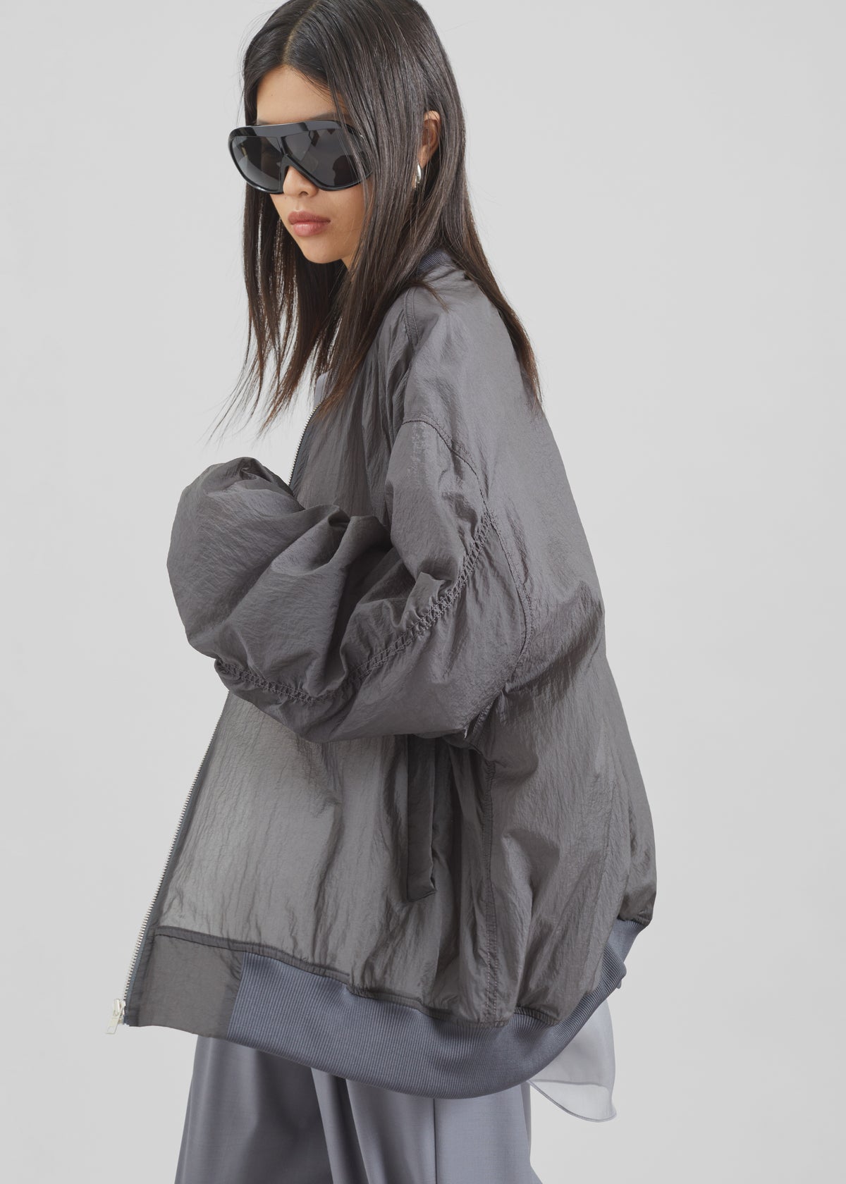 Volos Light Bomber Jacket - Charcoal - 3