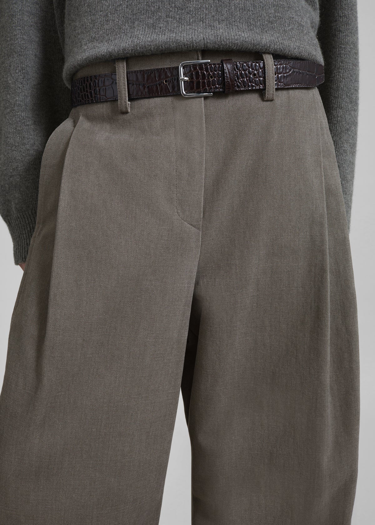 Vora Barrel-Leg Pants - Grey - 5