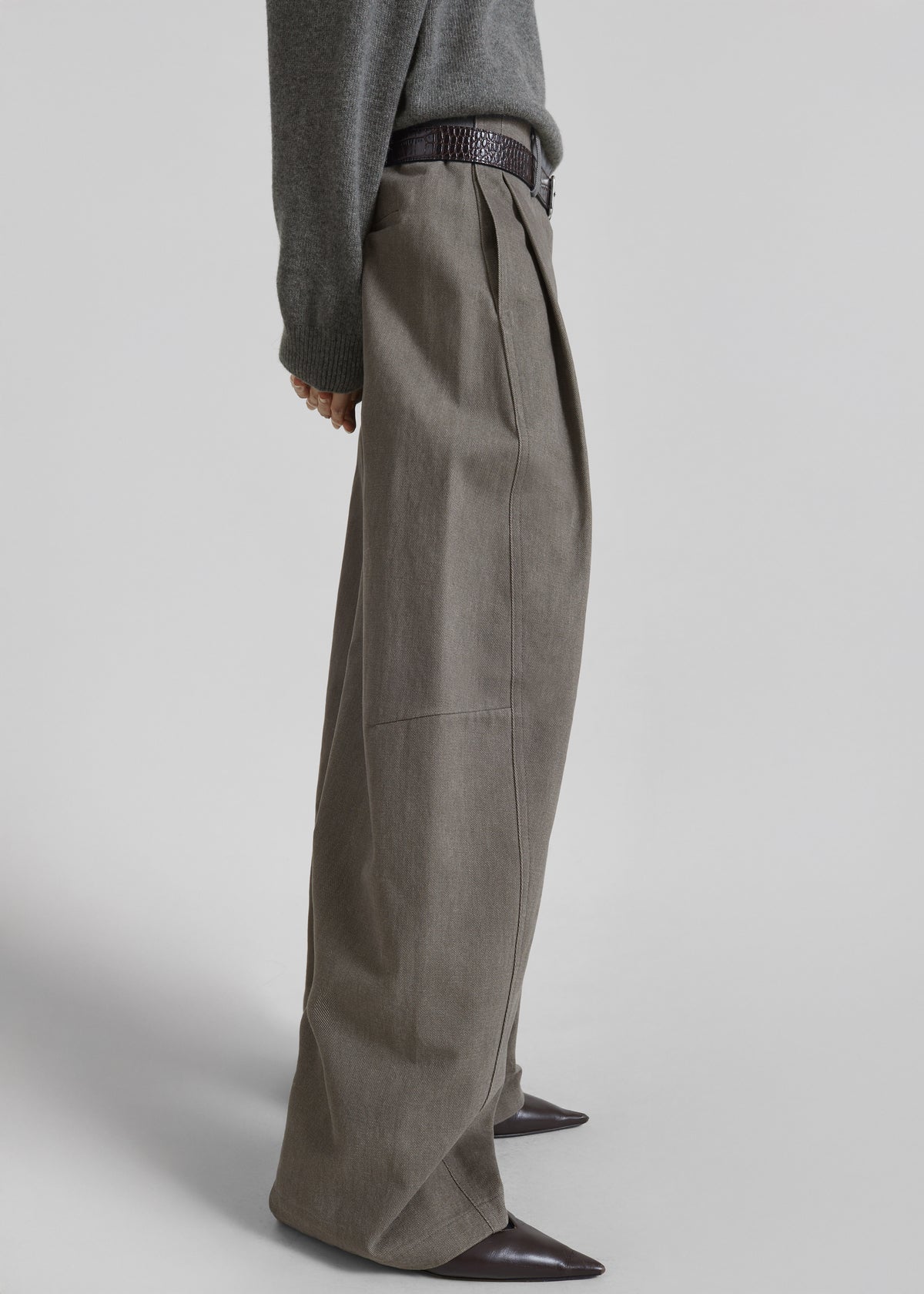 Vora Barrel-Leg Pants - Grey - 2