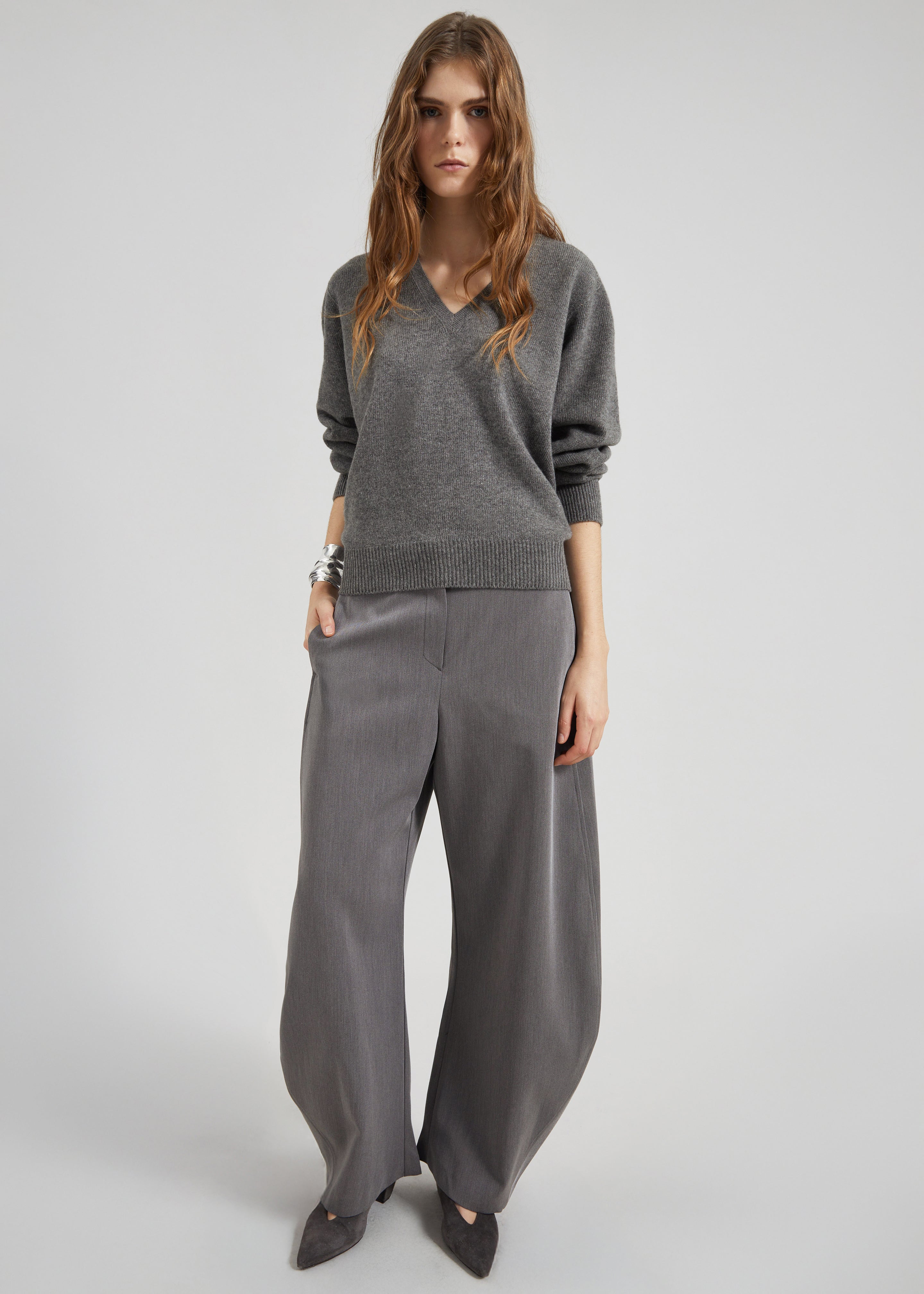 Vosges Barrel Leg Pants - Grey – The Frankie Shop