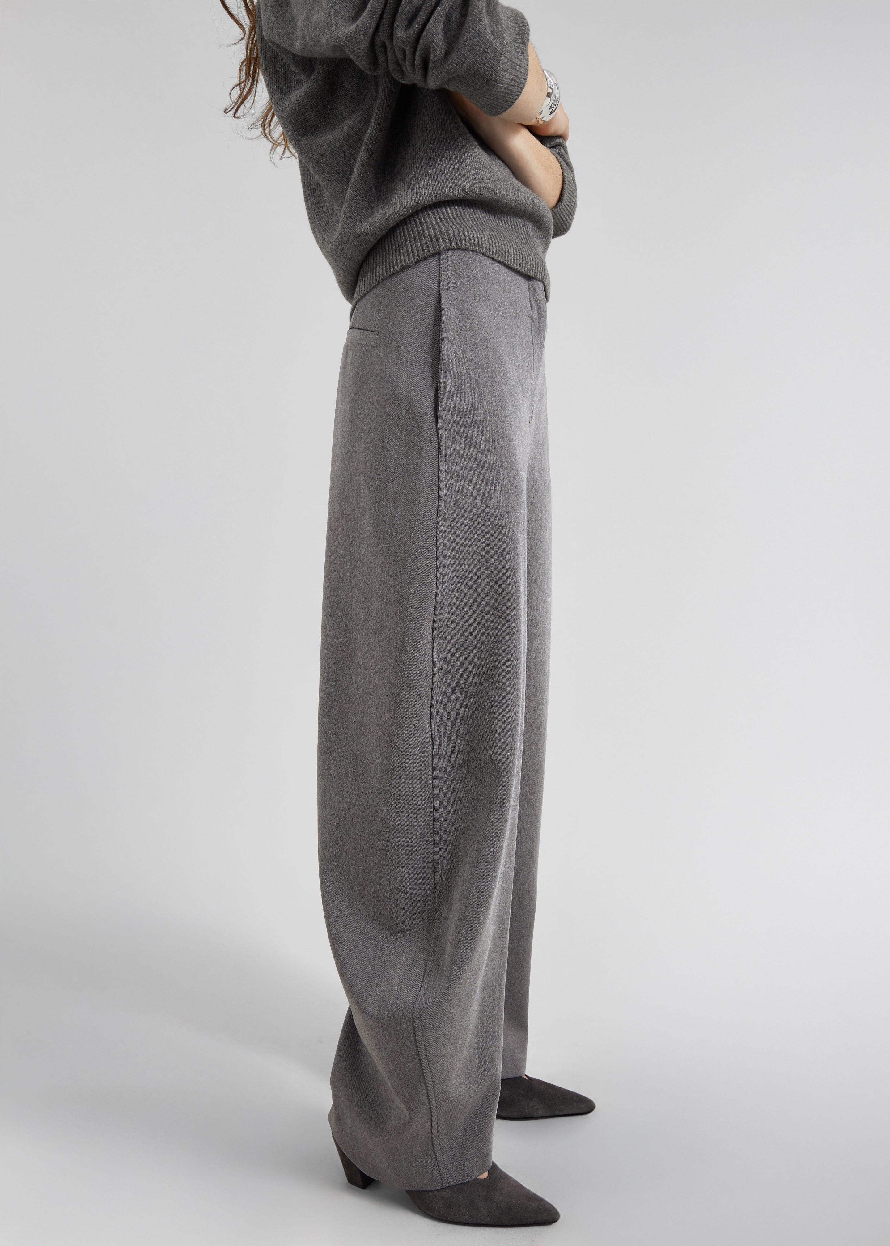 Vosges Barrel Leg Pants - Grey – The Frankie Shop