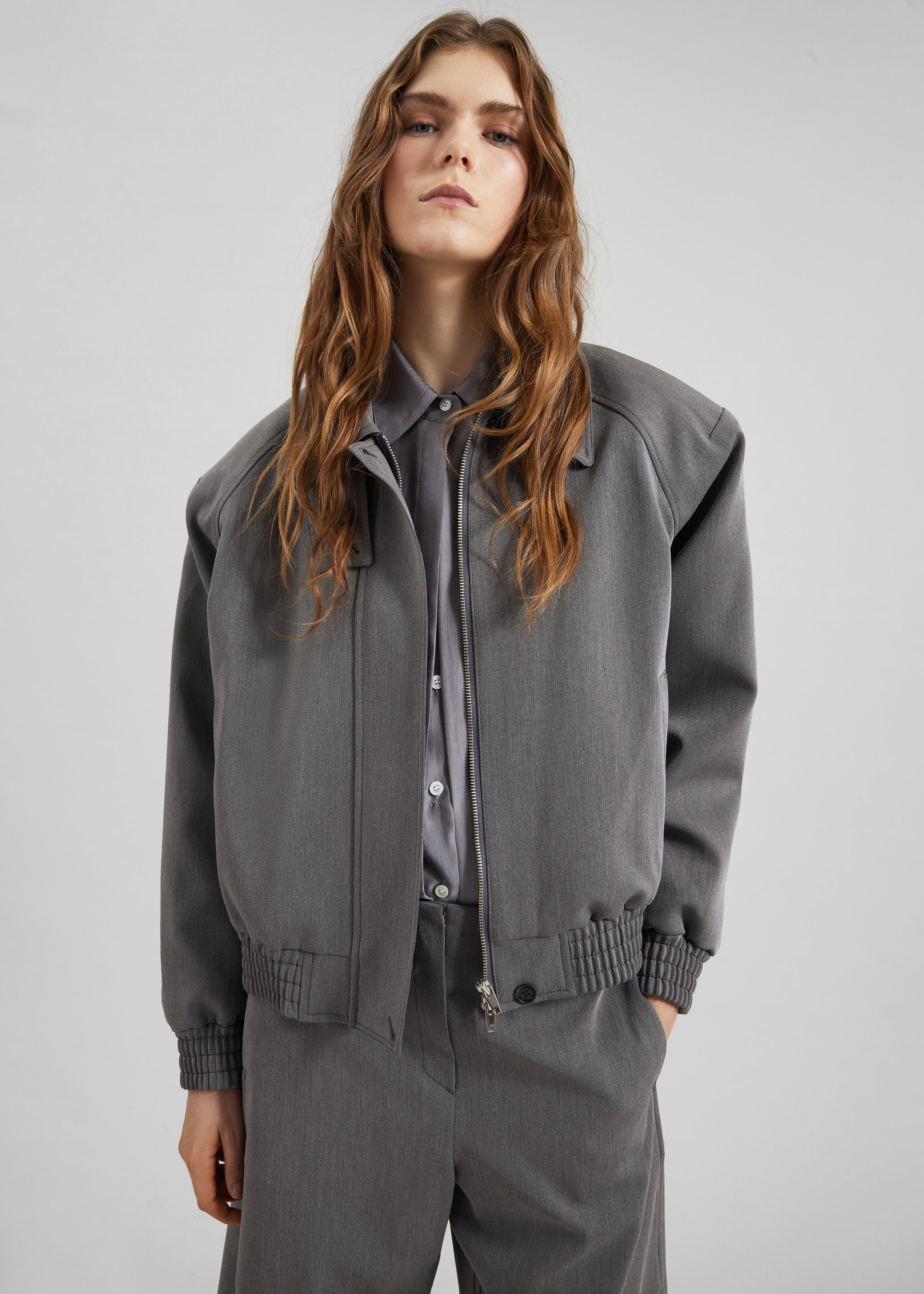 Vosges Padded Blouson Jacket - Grey – The Frankie Shop