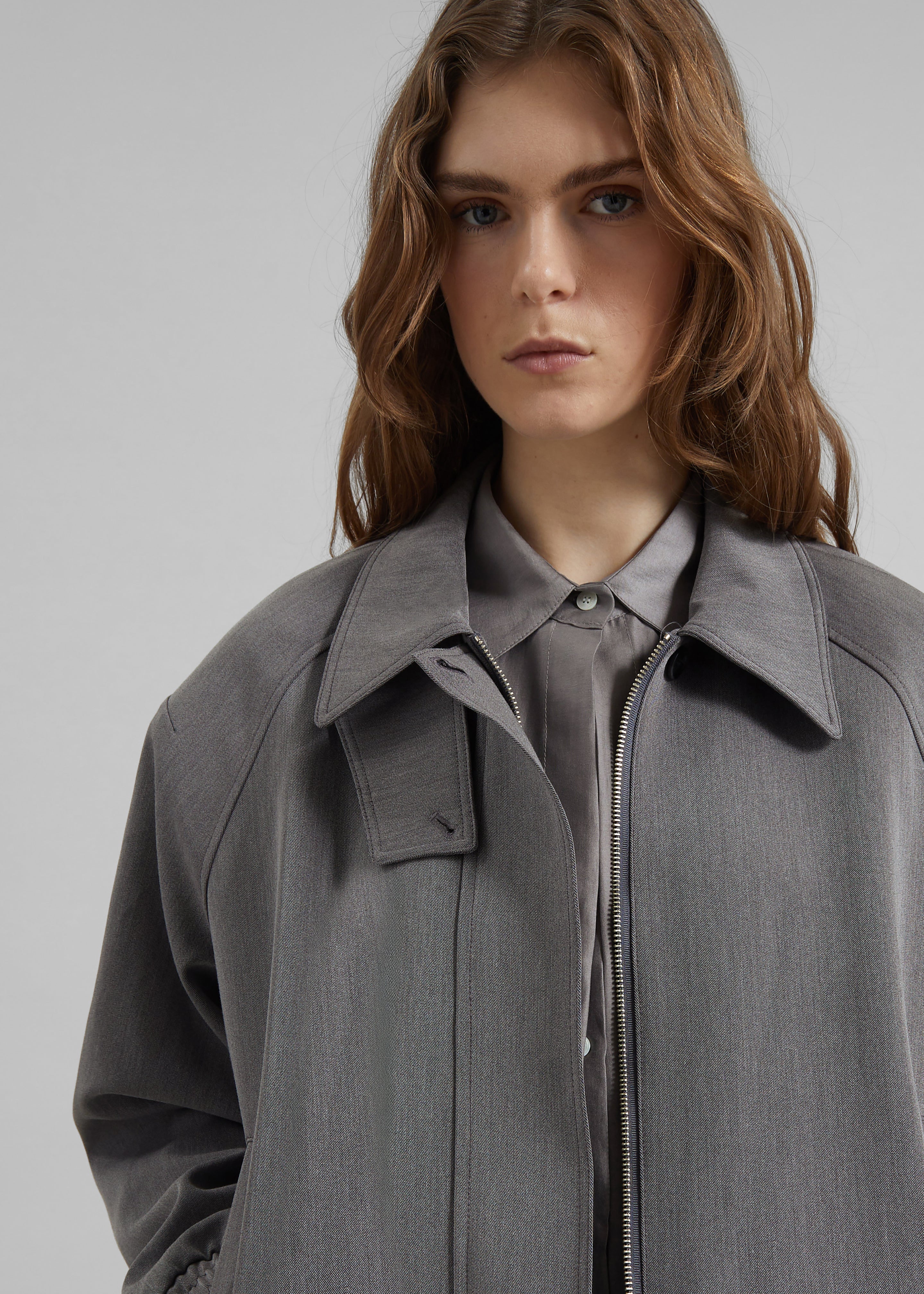 ジャケット・アウター th products Padded Volumed Blouson Gray Vosges Padded Blouson Jacket - Grey – The Frankie Shop