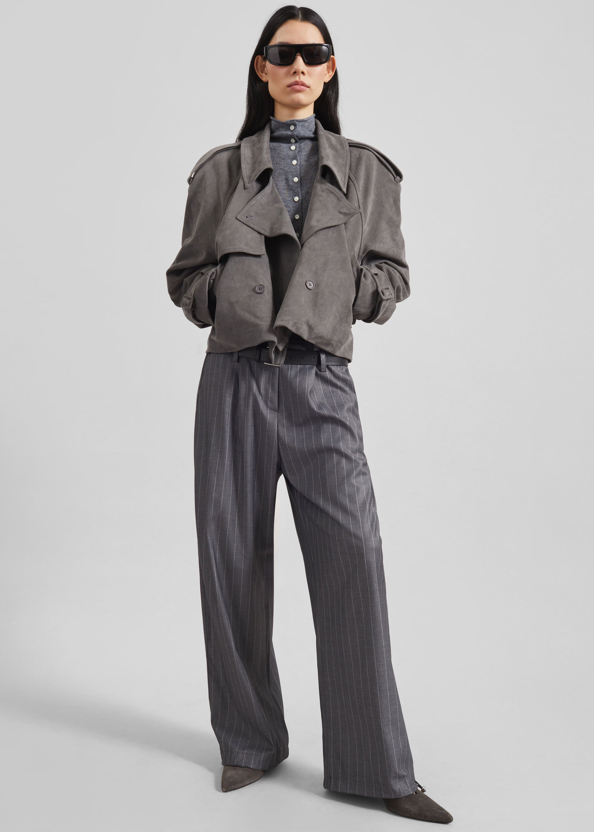 Shop the look image for Vradal High Neck Cardigan - Grey