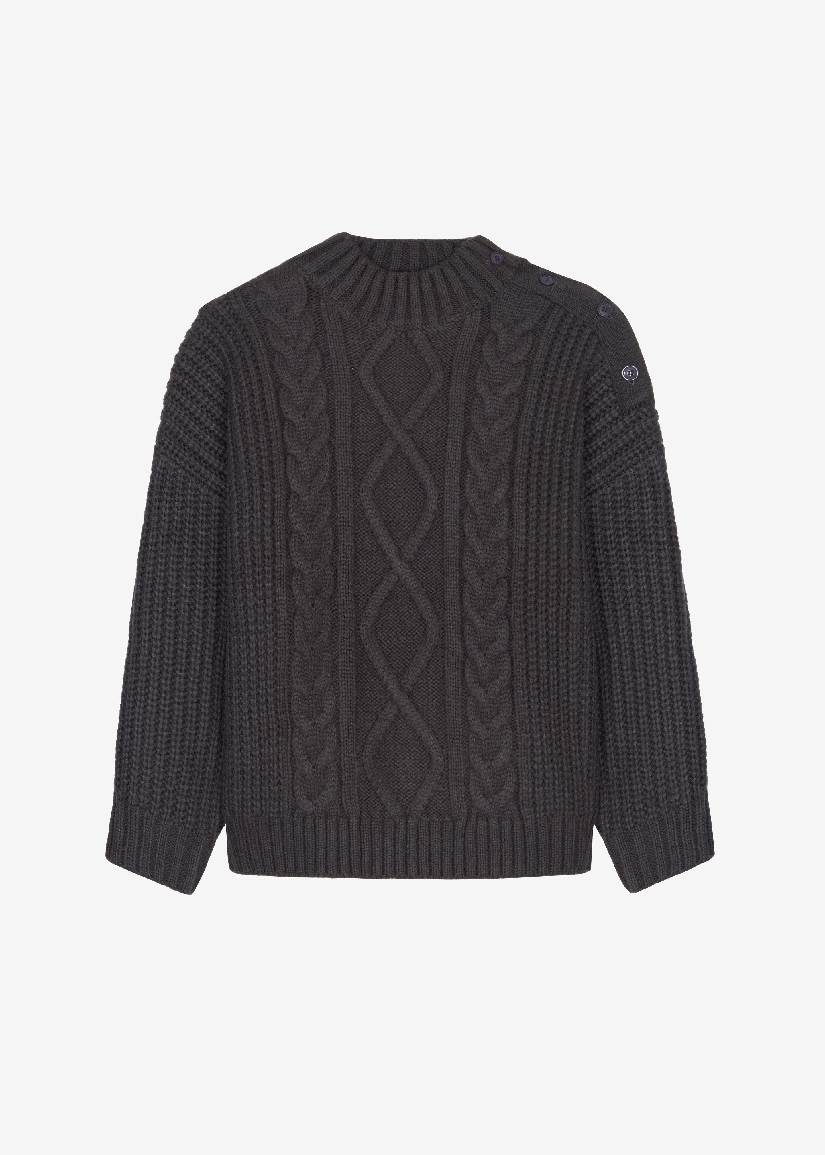 Wallonia Braided Sweater - Charcoal - 8