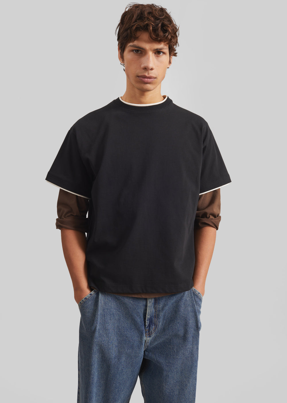 Warem Layer Effect Tee - Black