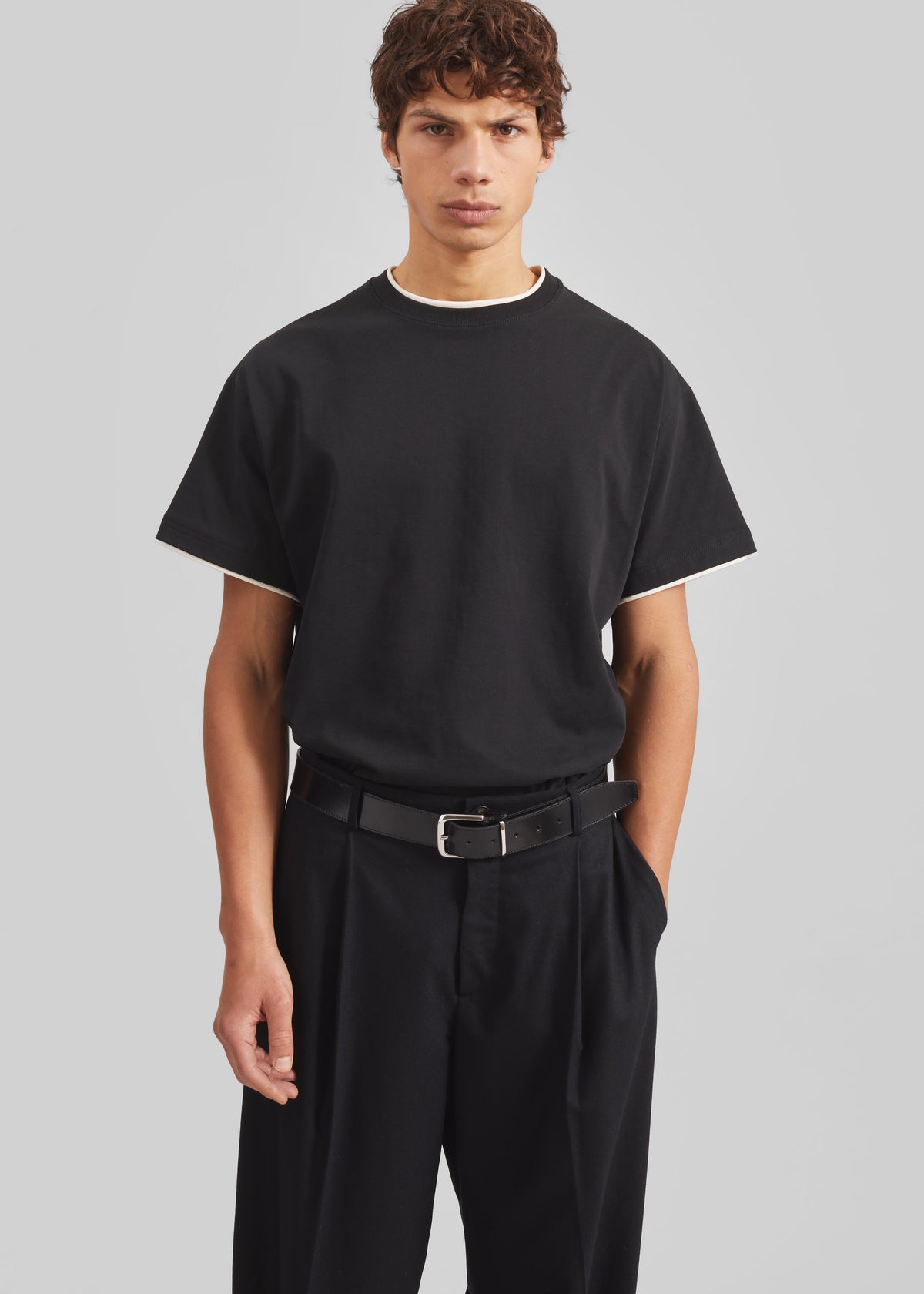 Warem Layer Effect Tee - Black - 7