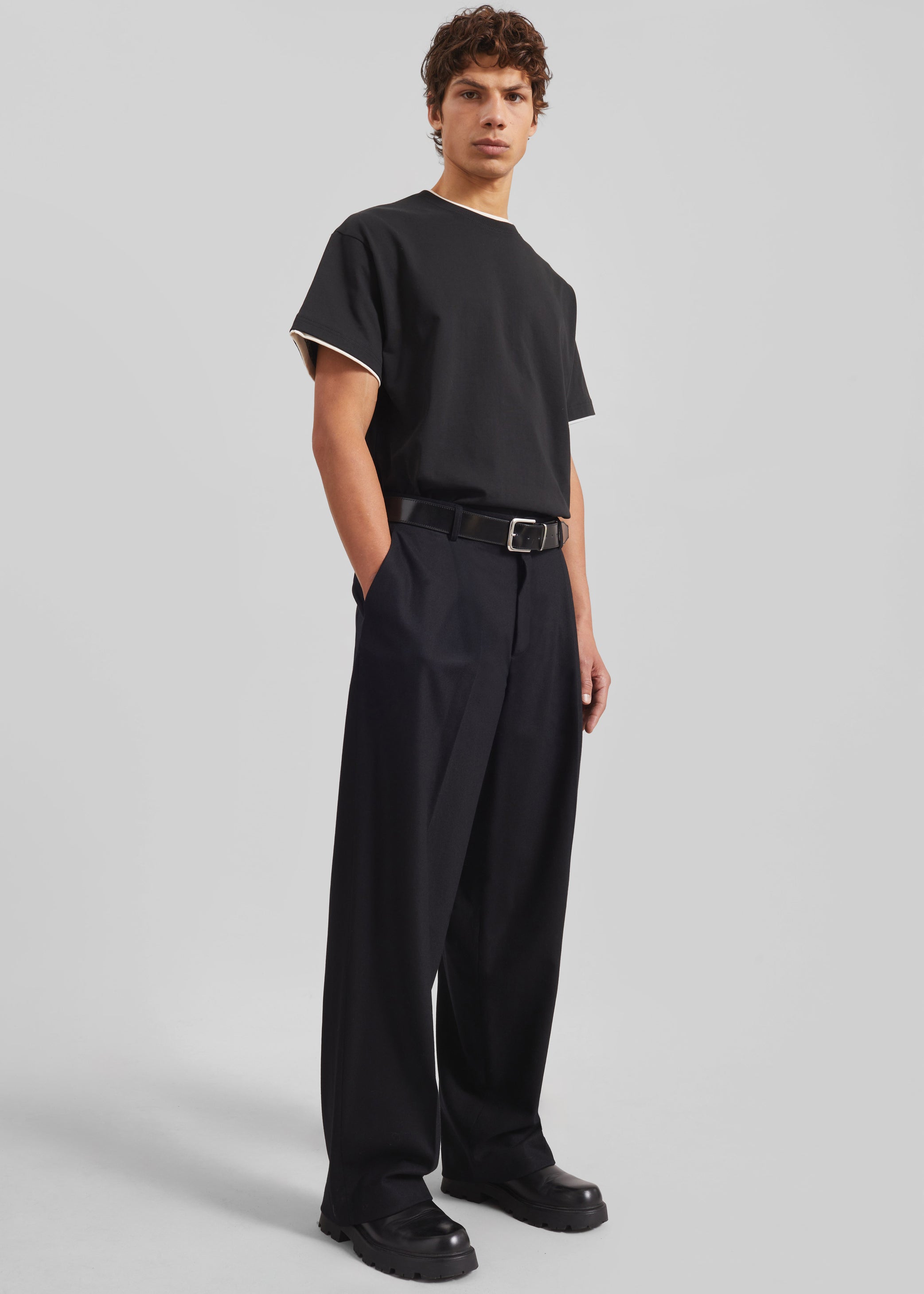 Shop the look image for Warem Layer Effect Tee - Black