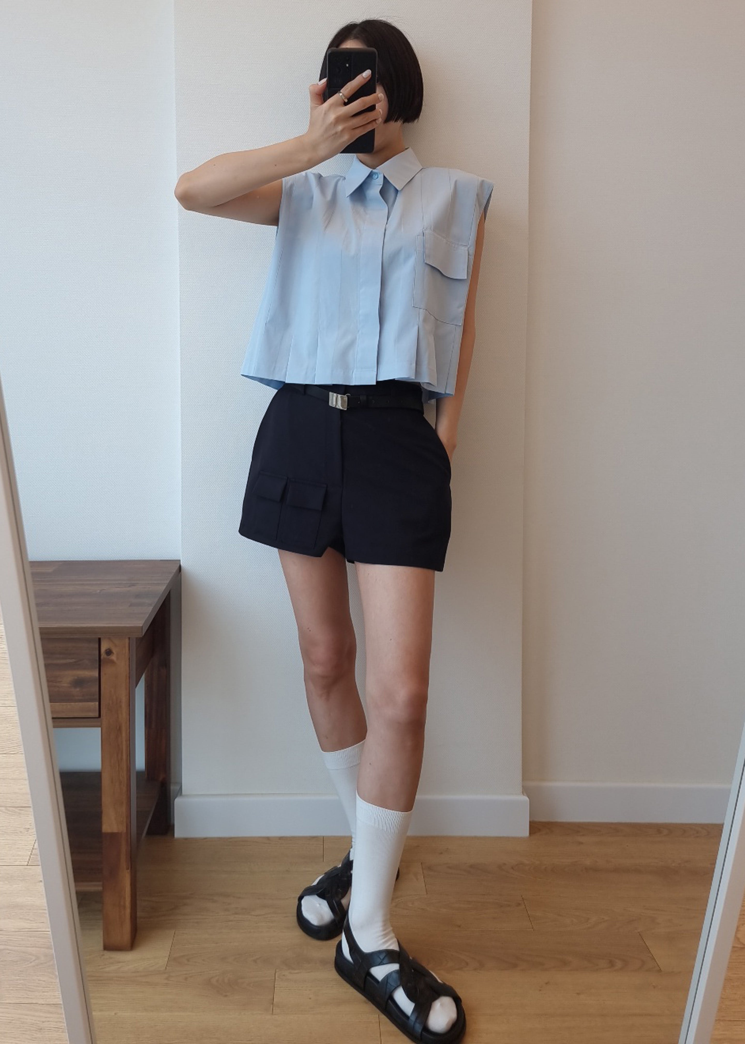Wendy Mini Shorts - Navy - 1
