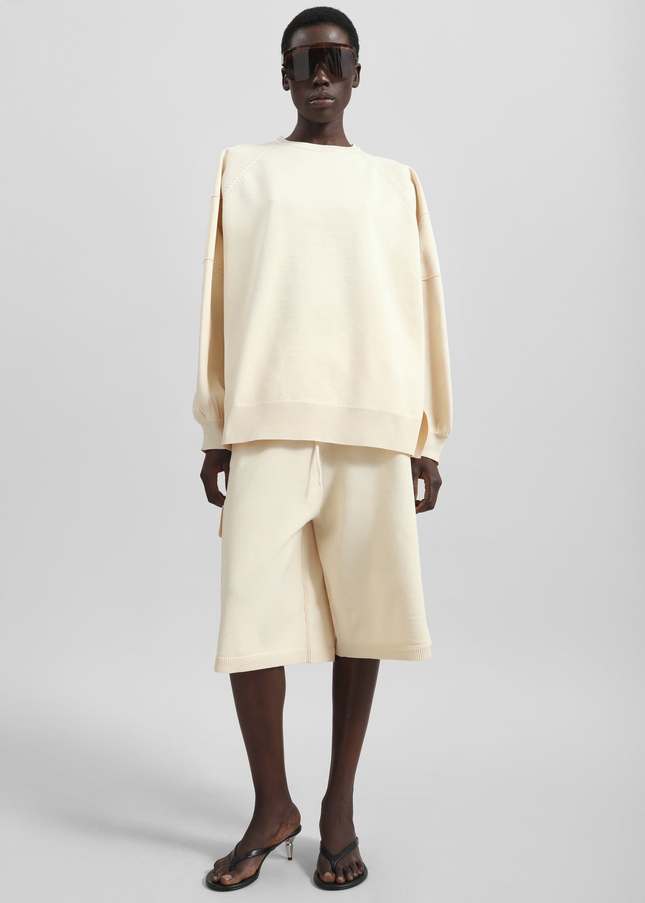 Shop the look image for Wesra Knit Sweatshirt - Ecru