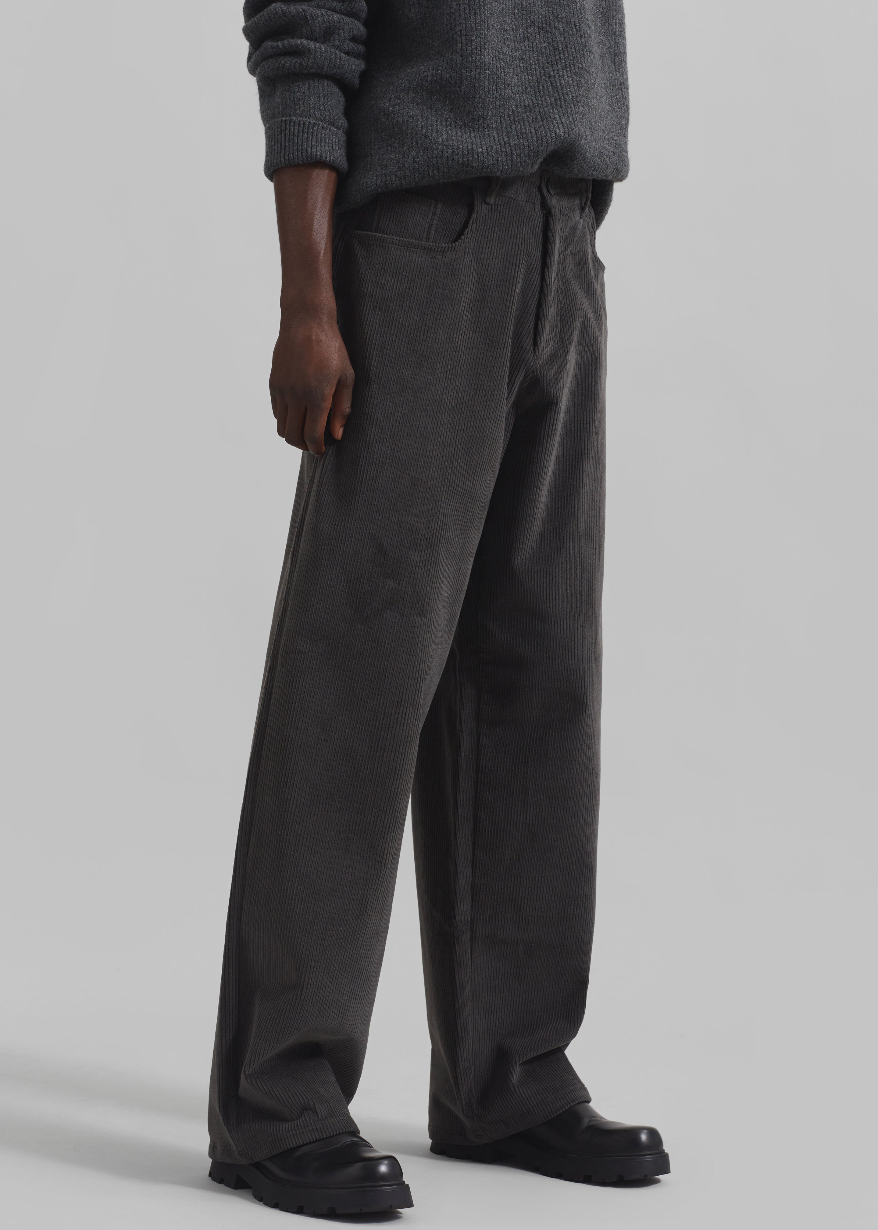 Wharton Corduroy Pants - Charcoal - 4