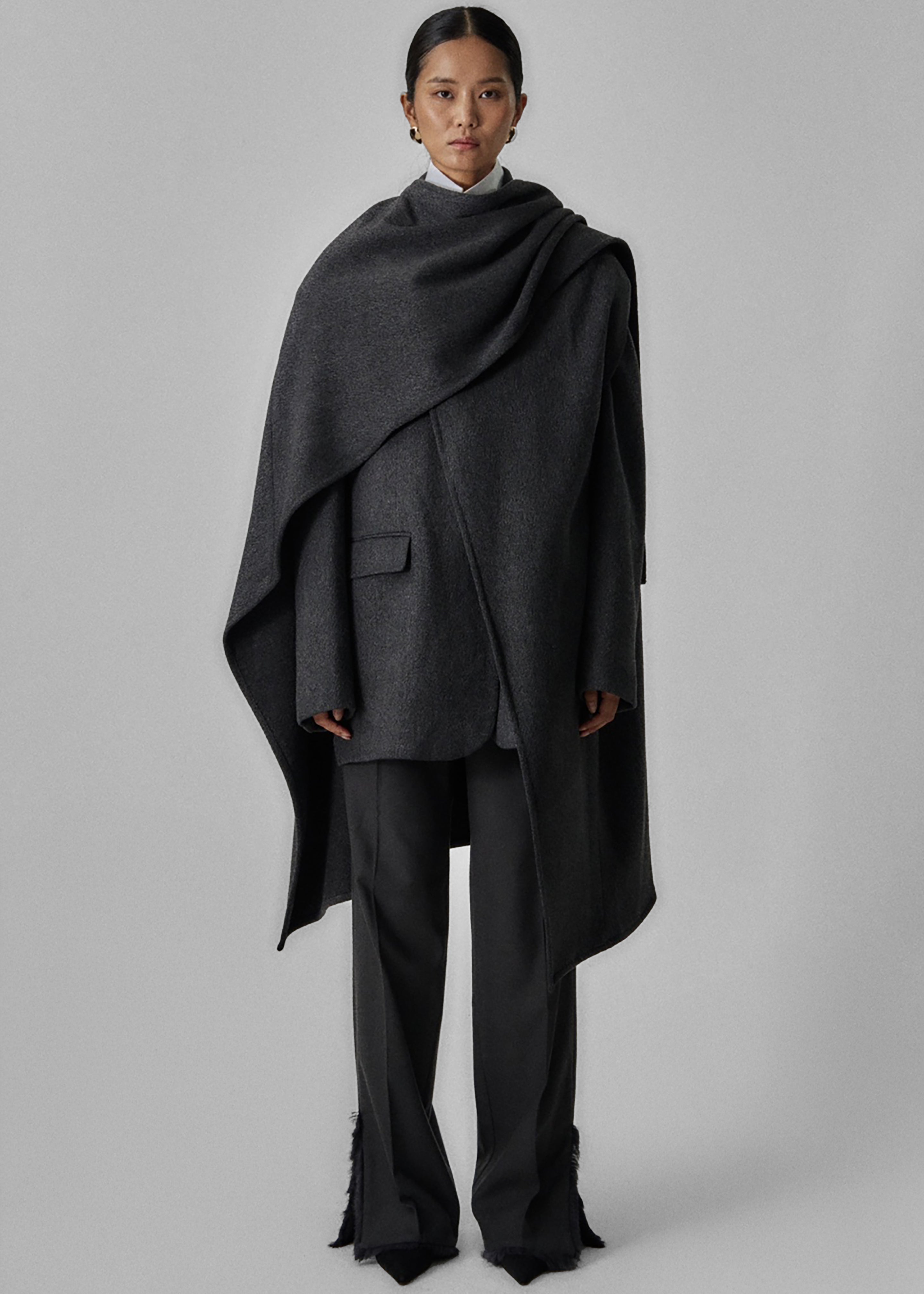 a*様 CHARCOAL CAPE HOODIE Whisella Cape - Charcoal – The Frankie Shop