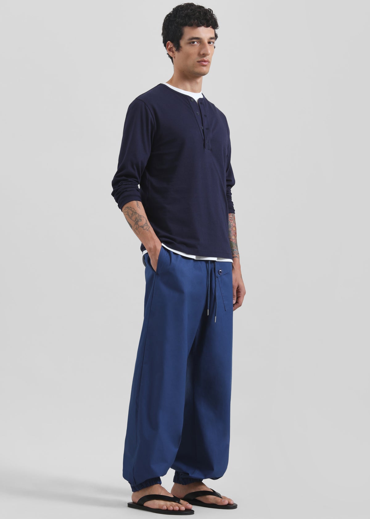 Whitby Modal-Blend Henley T-Shirt - Navy - 5