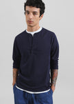 Whitby Modal-Blend Henley T-Shirt - Navy