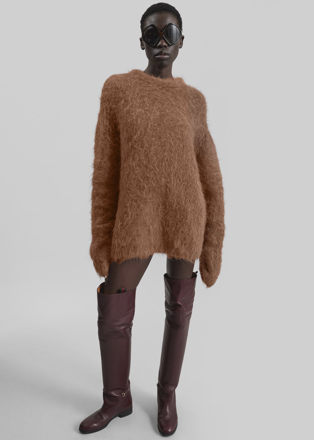 Willy Alpaca Knit Sweater - Dark Taupe - 4