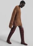 Willy Alpaca Knit Sweater - Dark Taupe