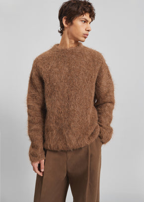 Willy Alpaca Knit Sweater - Dark Taupe