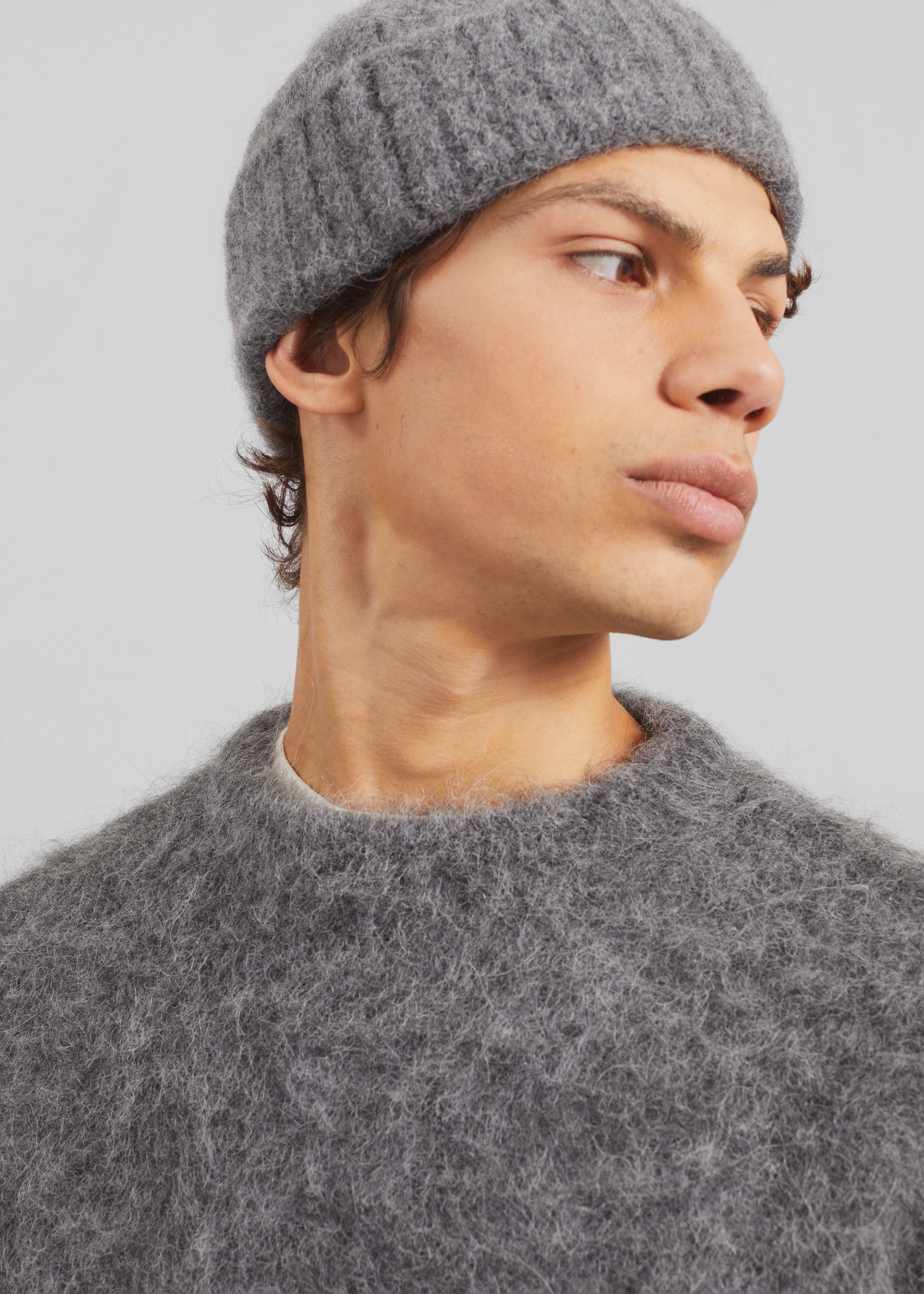 Willy Alpaca Knit Sweater - Grey - 6 - [gender-men]