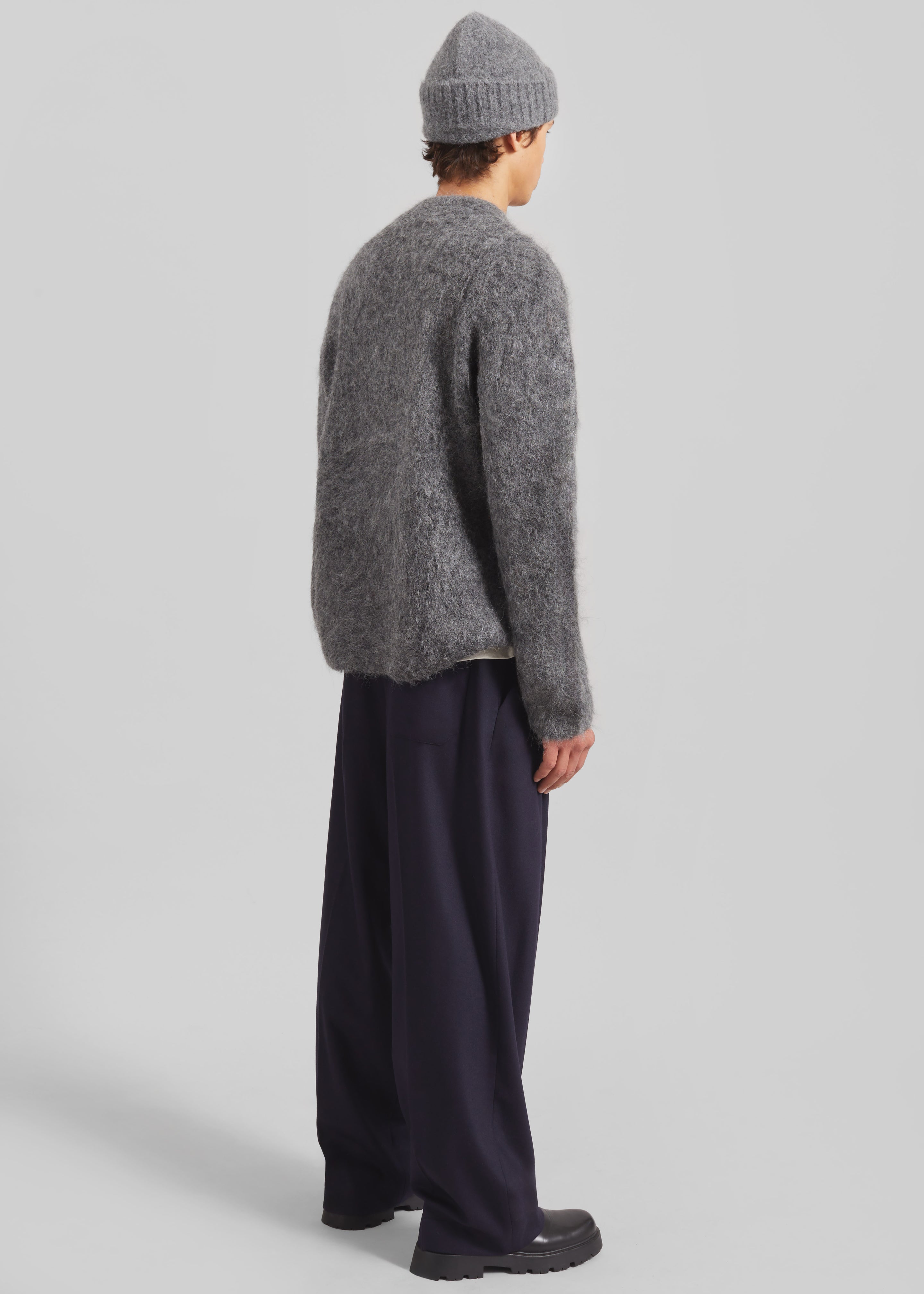 Willy Alpaca Knit Sweater - Grey - 9