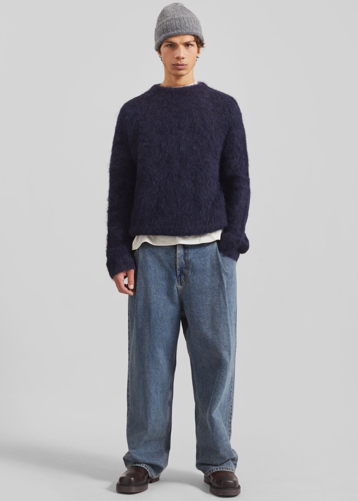 Willy Alpaca Knit Sweater - Navy - 9