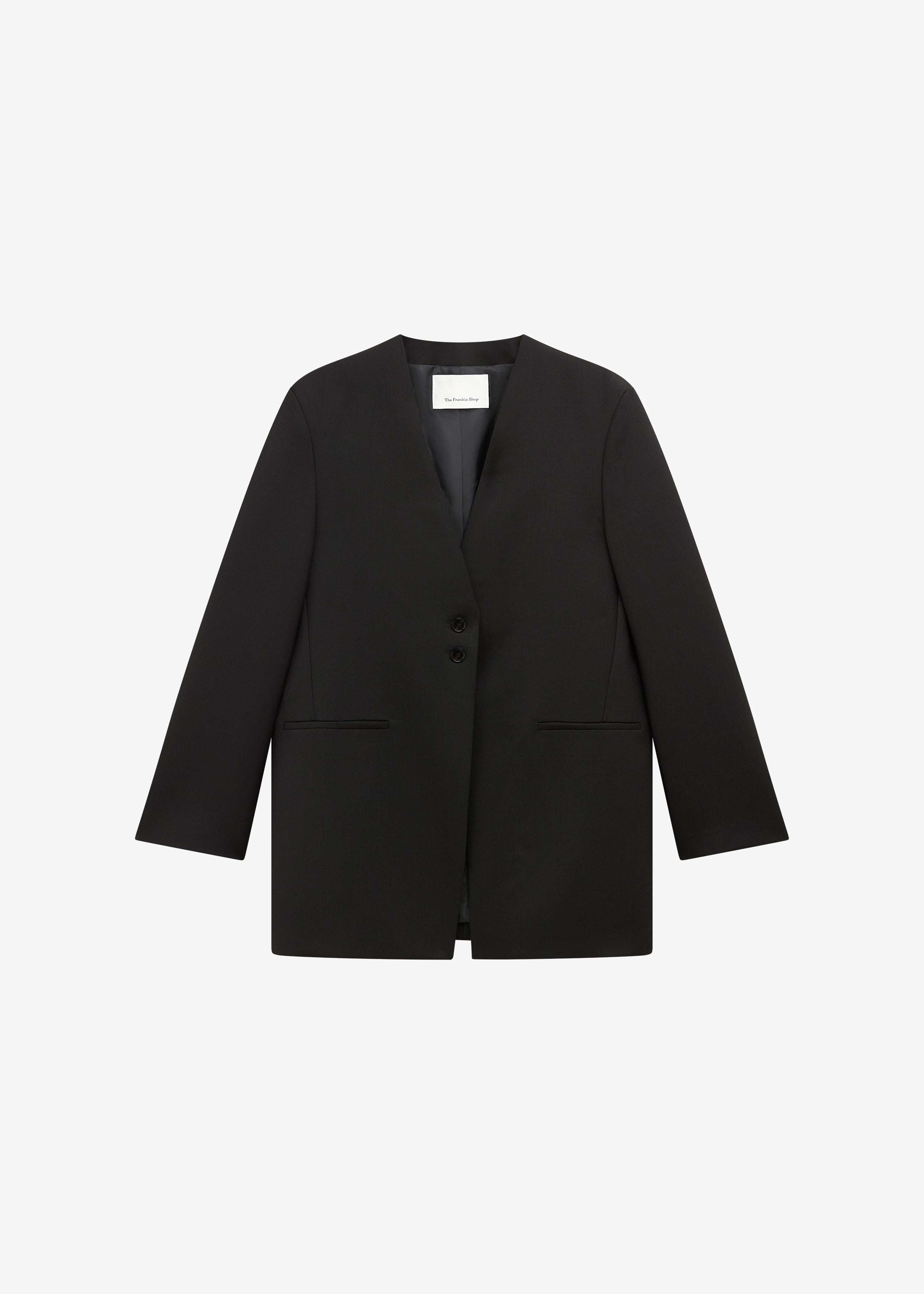 Winsen Collarless Blazer - Black – The Frankie Shop