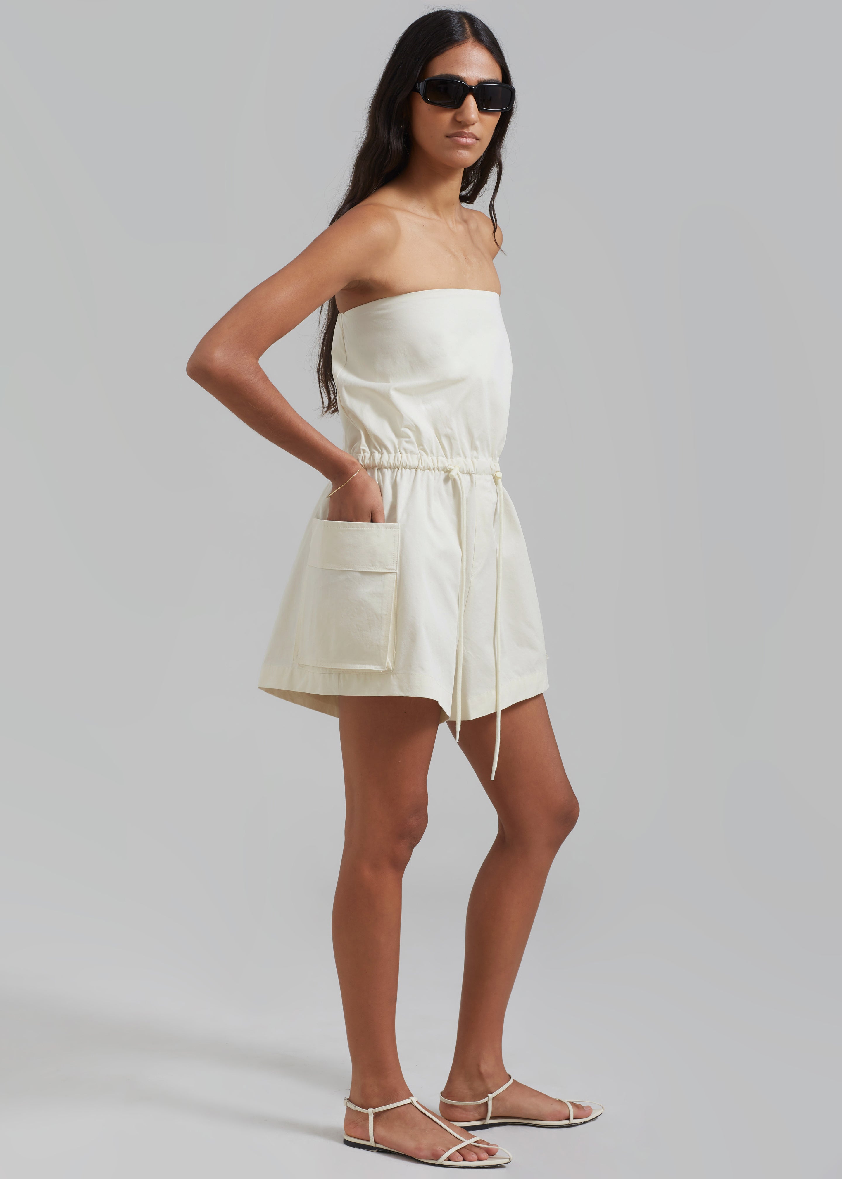 Wynn Strapless Romper Cream