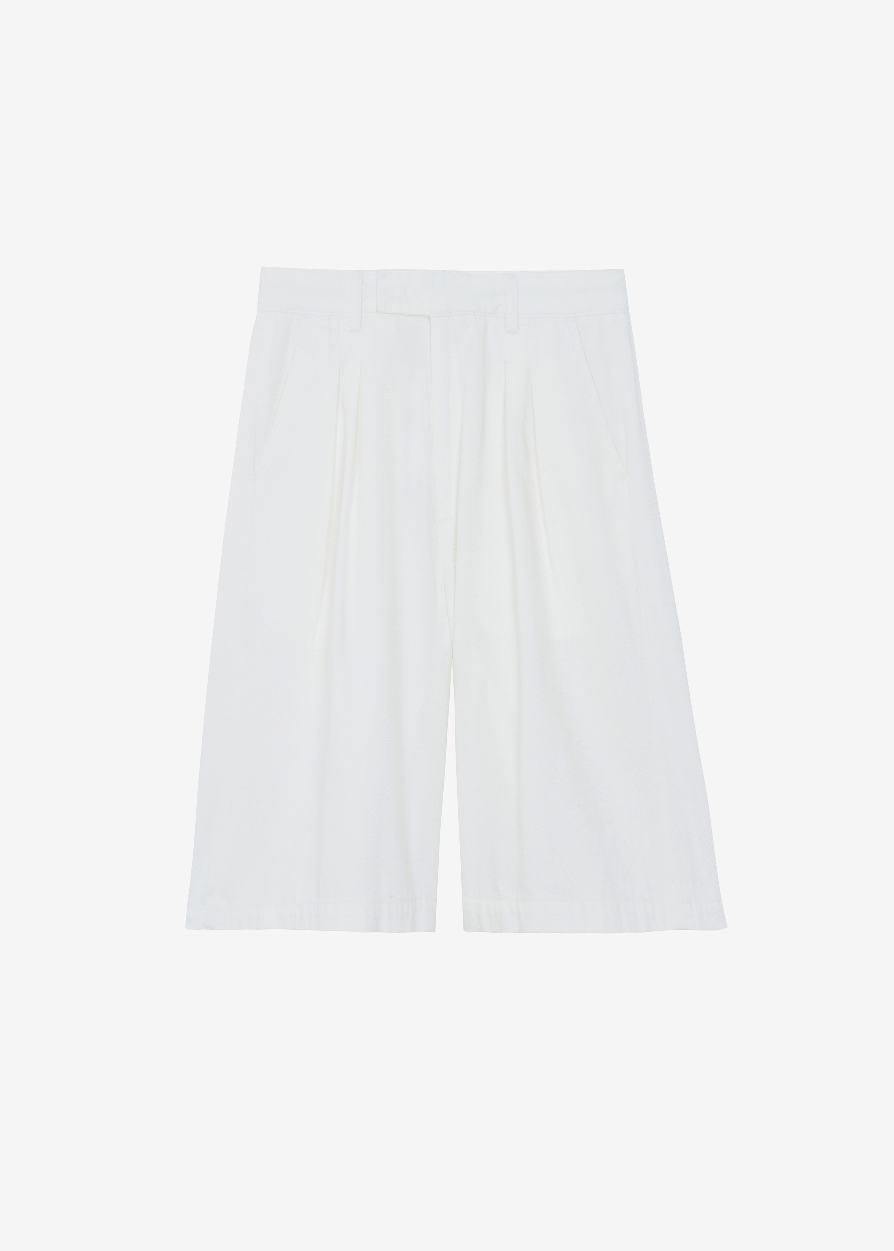 Xavier Bermuda Denim Shorts - White - 7