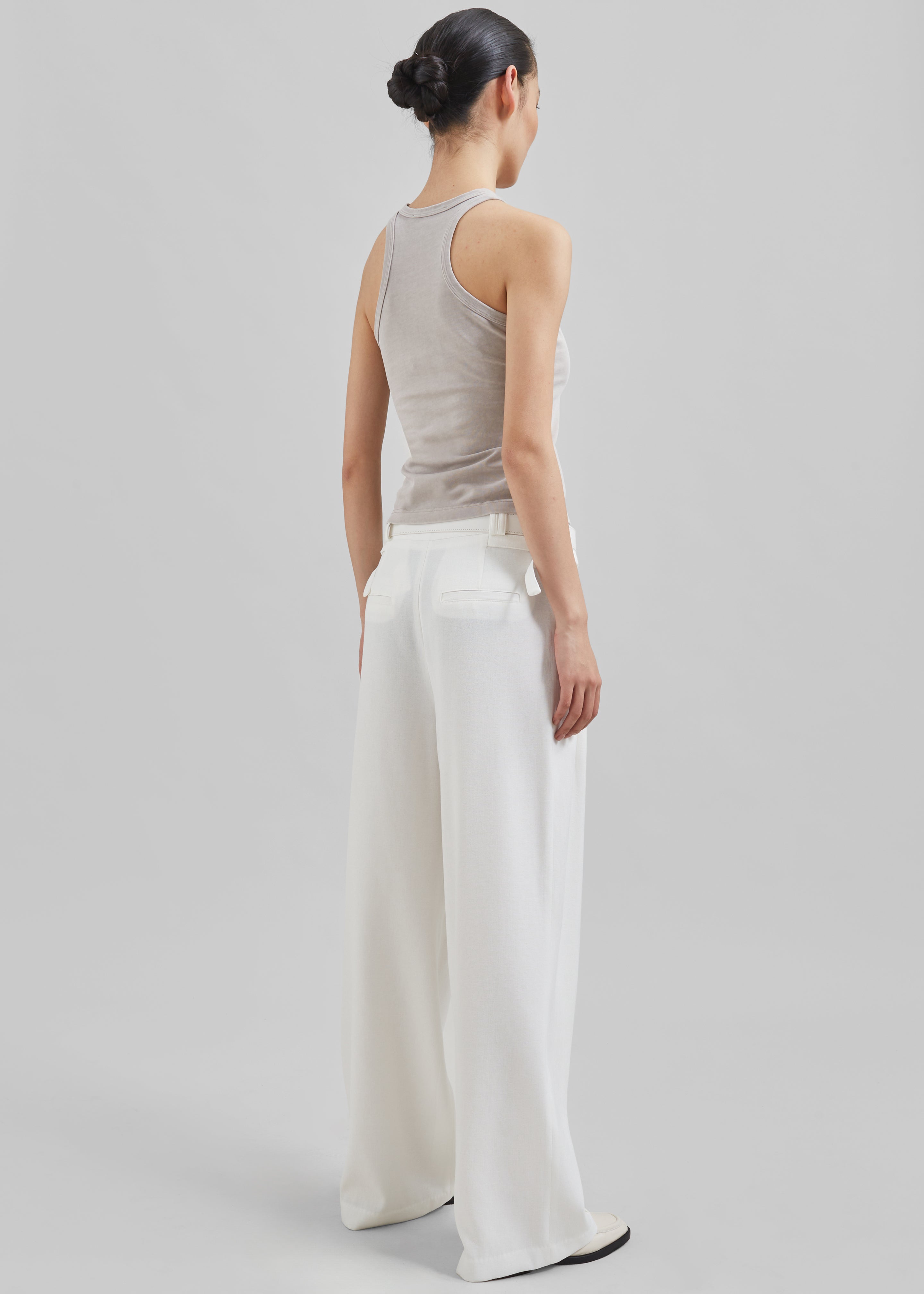 Xia Side Belt Trousers - White - 12