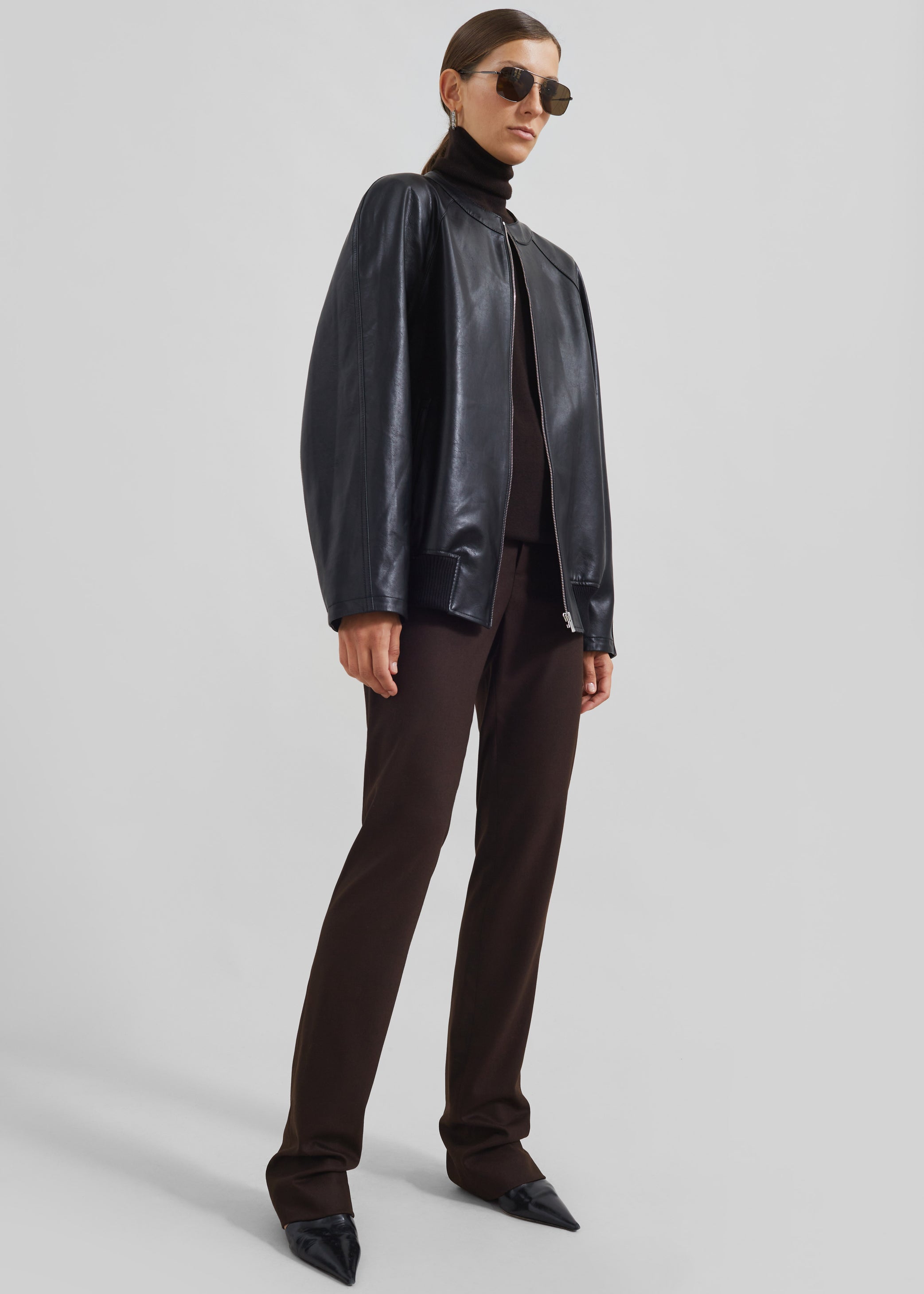 Shop the look image for Xyla Faux Leather Jacket - Black