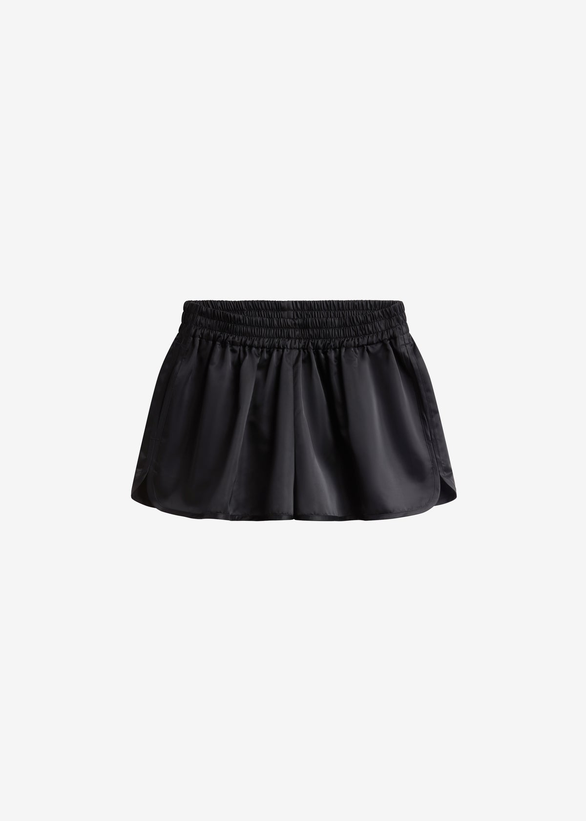 Zafra Satin Mini Shorts - Black - 8