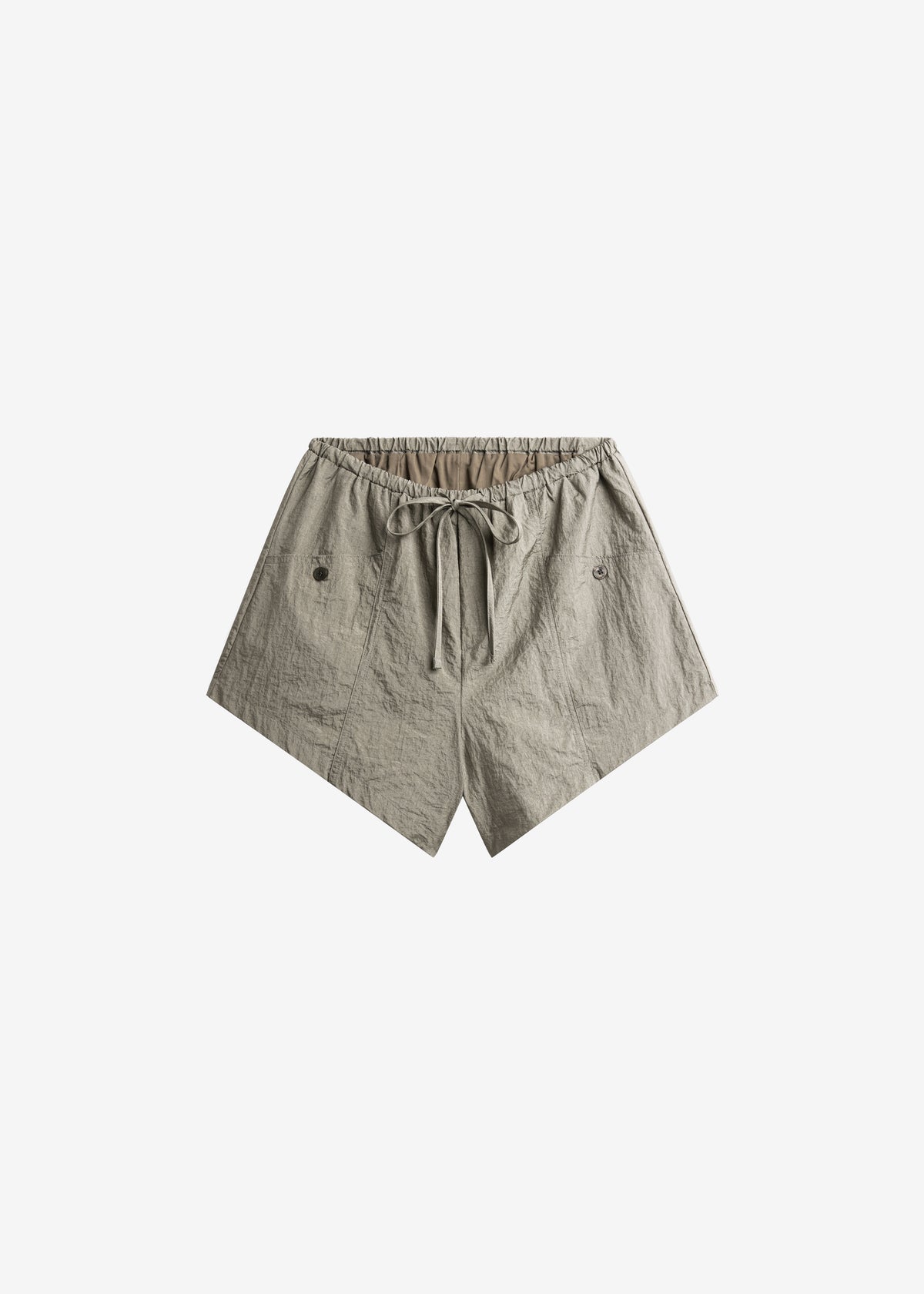 Zamora Textured Mini Shorts - Mocha - 8