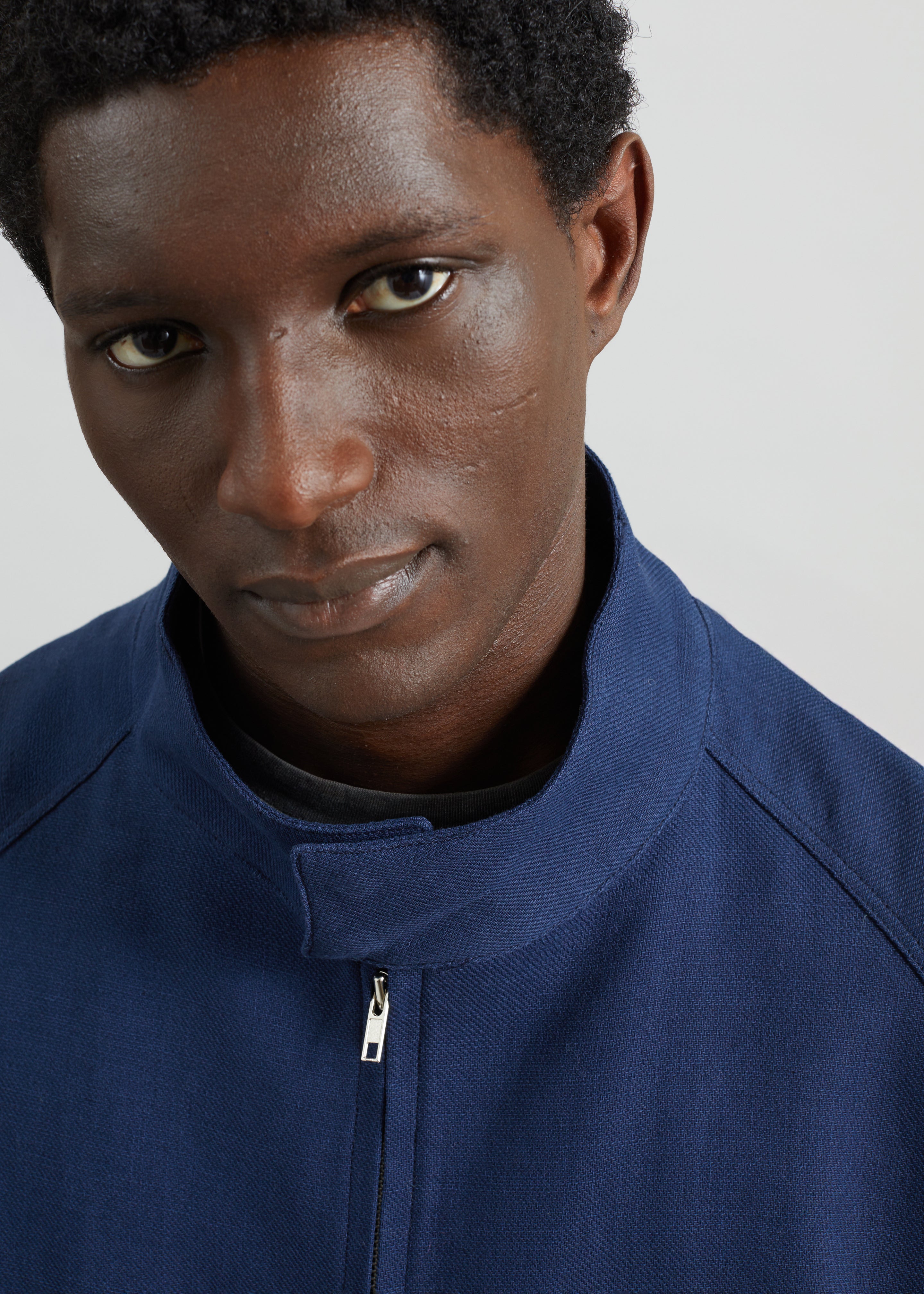 Zave Linen Sleeveless Jacket - Navy - 4