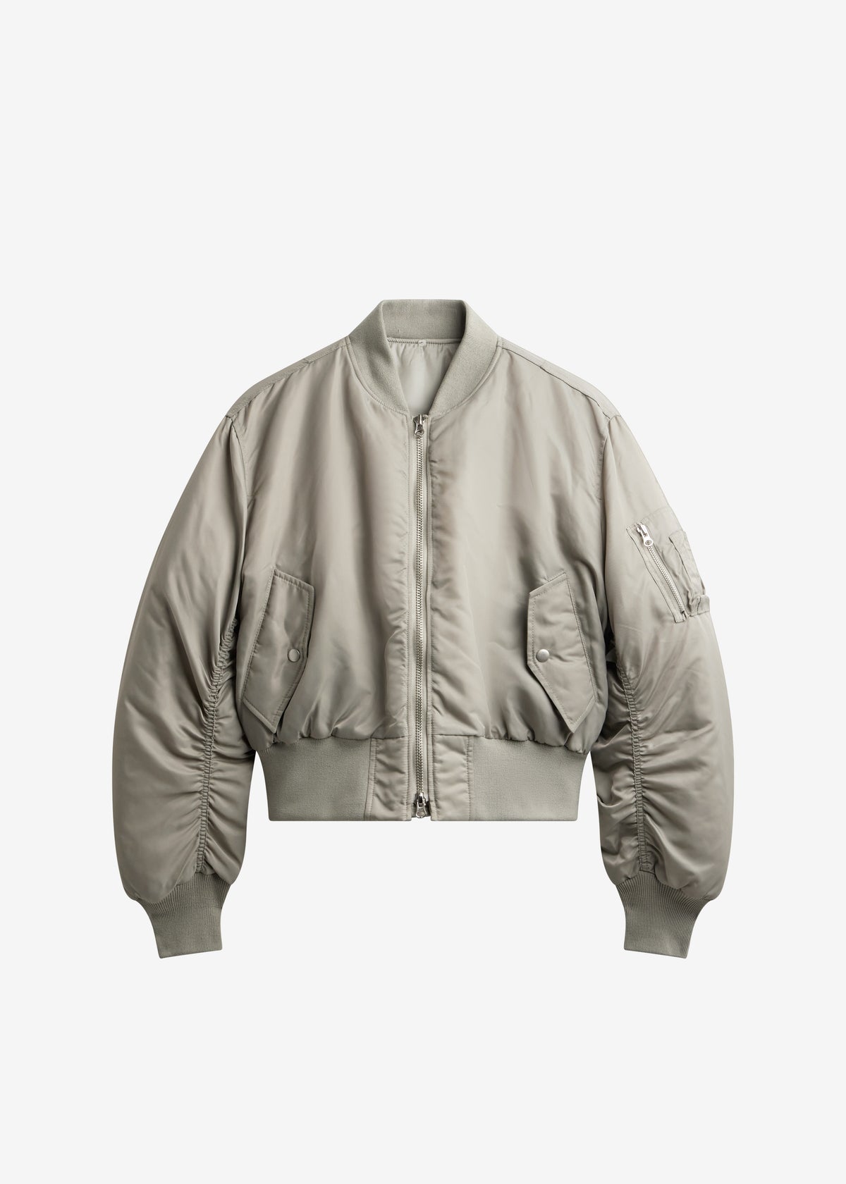 Zernez Cropped Bomber Jacket - Stone - 7