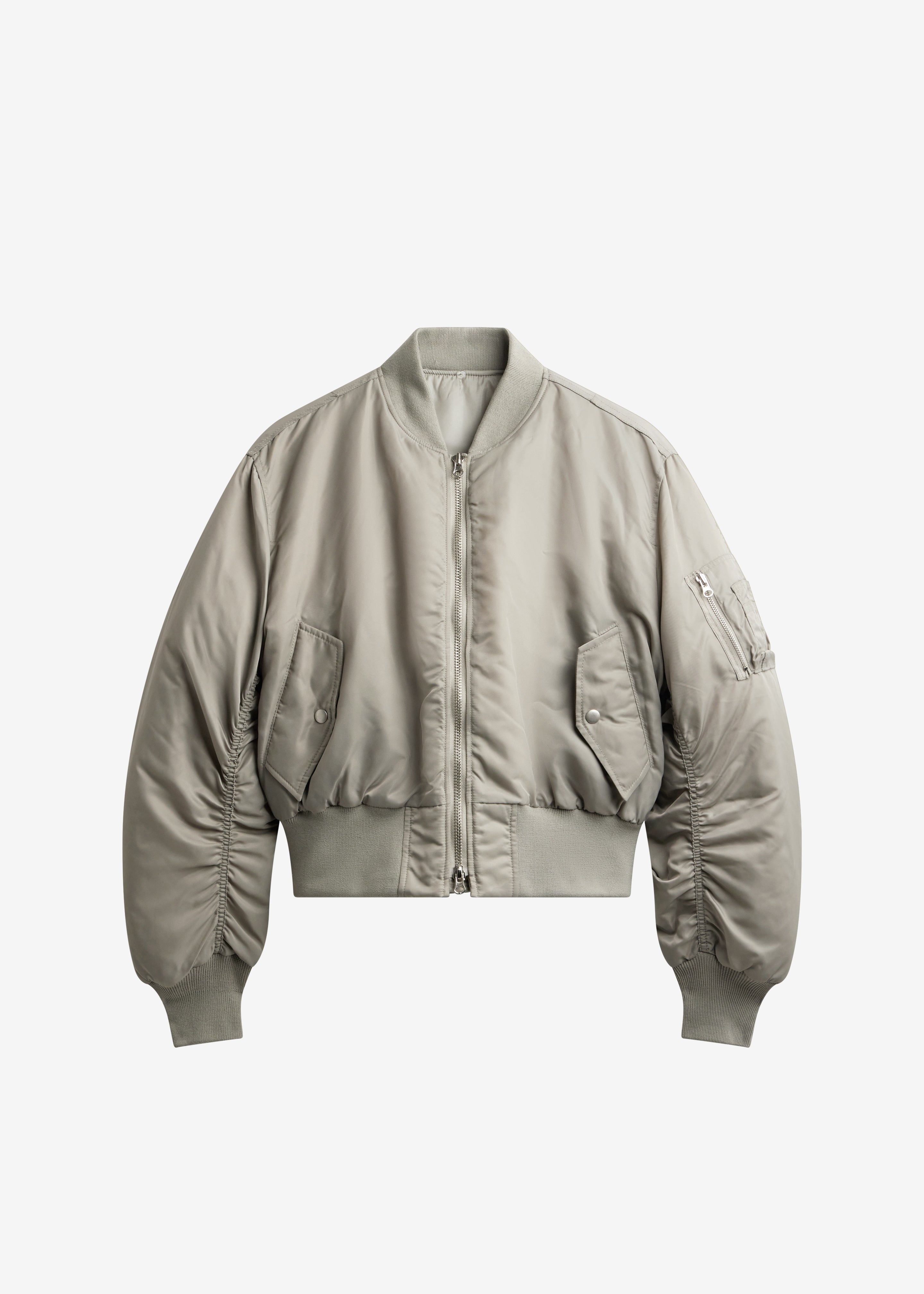 Zernez Cropped Bomber Jacket - Stone - 7