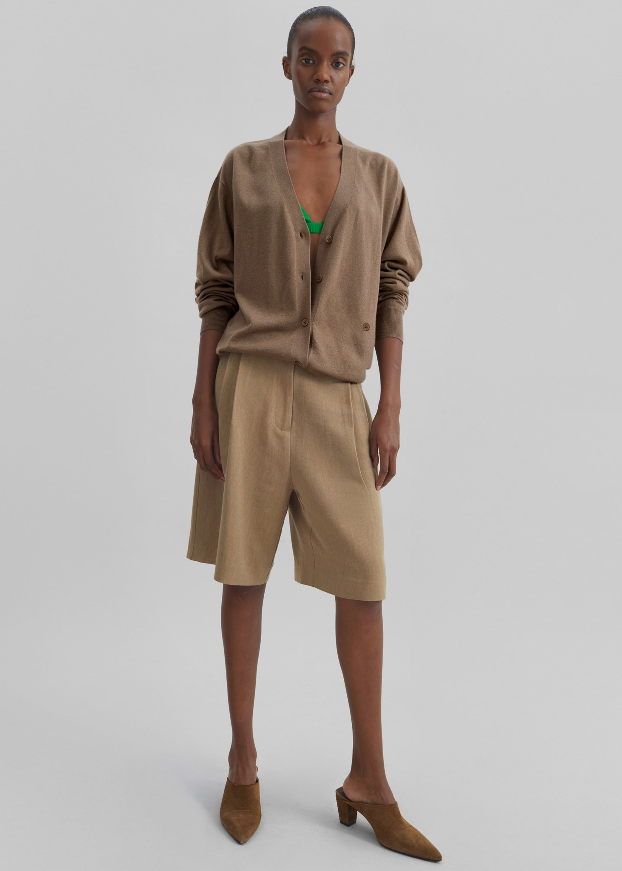 Shop the look image for Zina V-Neck Cardigan - Mocha