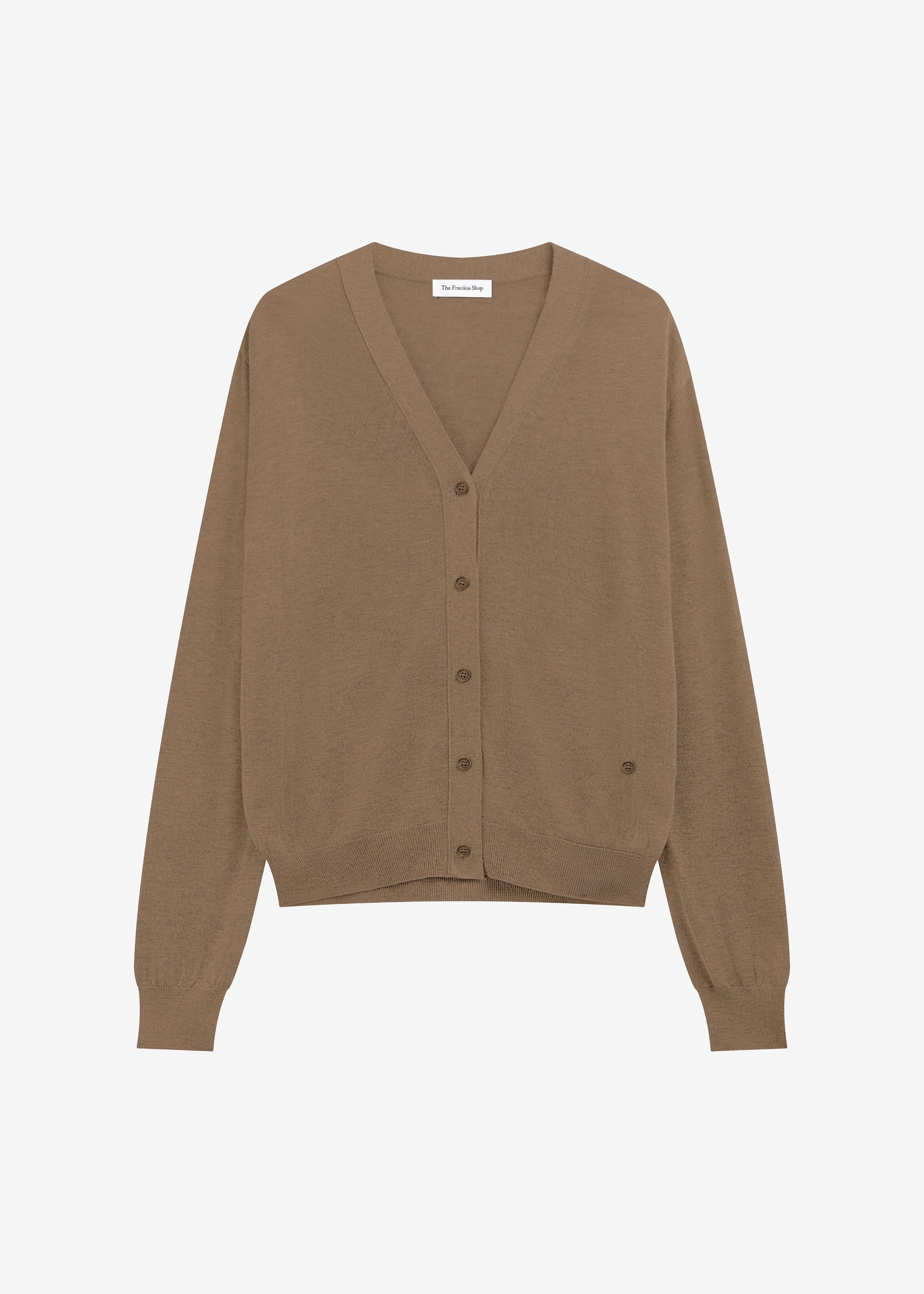 Zina V-Neck Cardigan - Mocha – The Frankie Shop