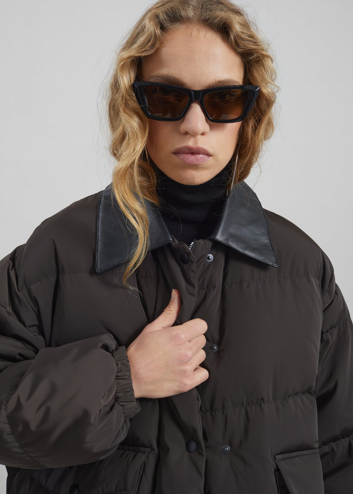 Zinal Puffer Jacket - Dark Brown - 4