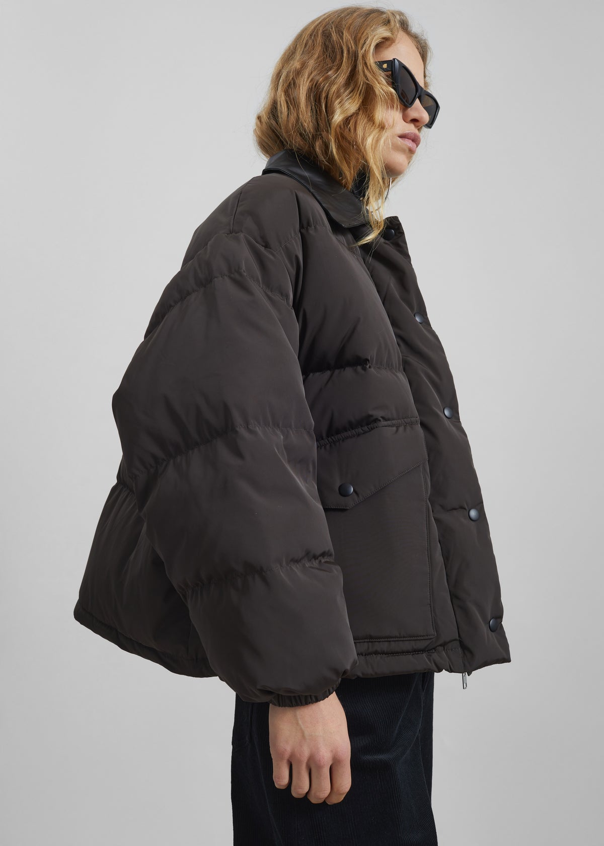 Zinal Puffer Jacket - Dark Brown - 7