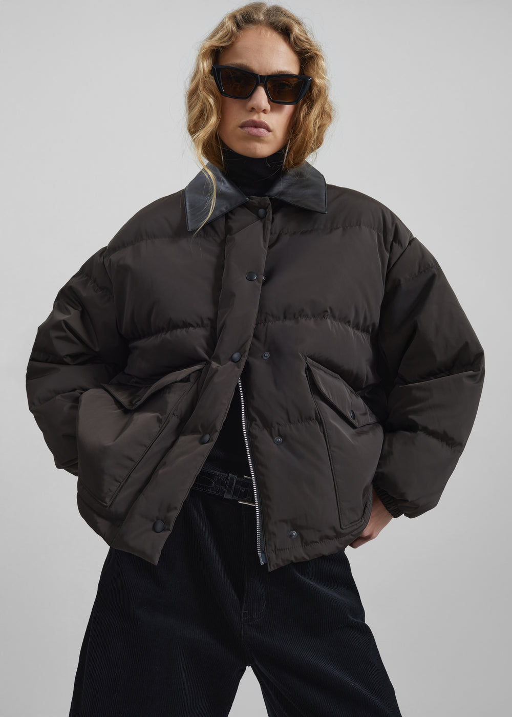Zinal Puffer Jacket - Dark Brown