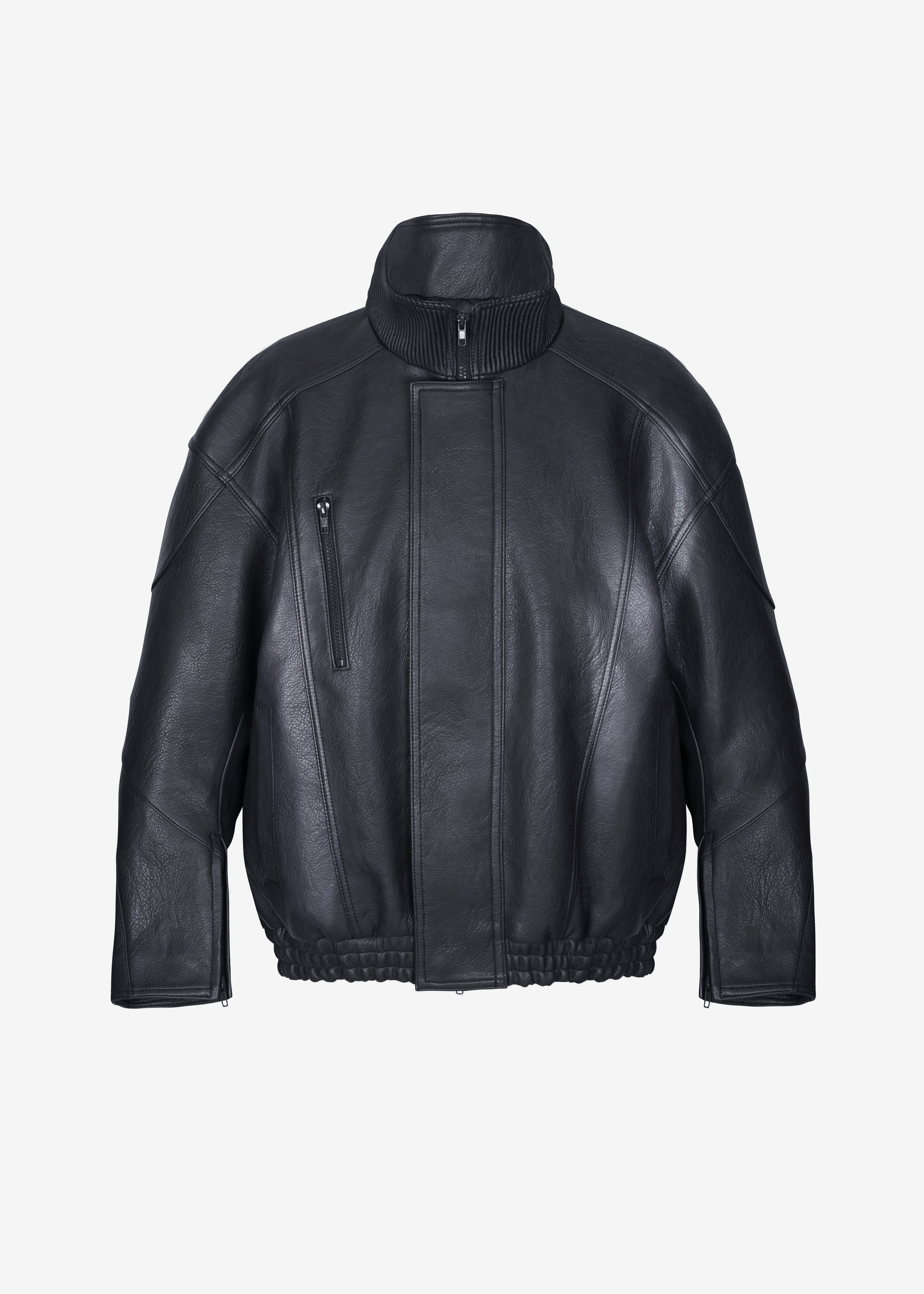 Zion Quilted Bomber Jacket - Black - 7