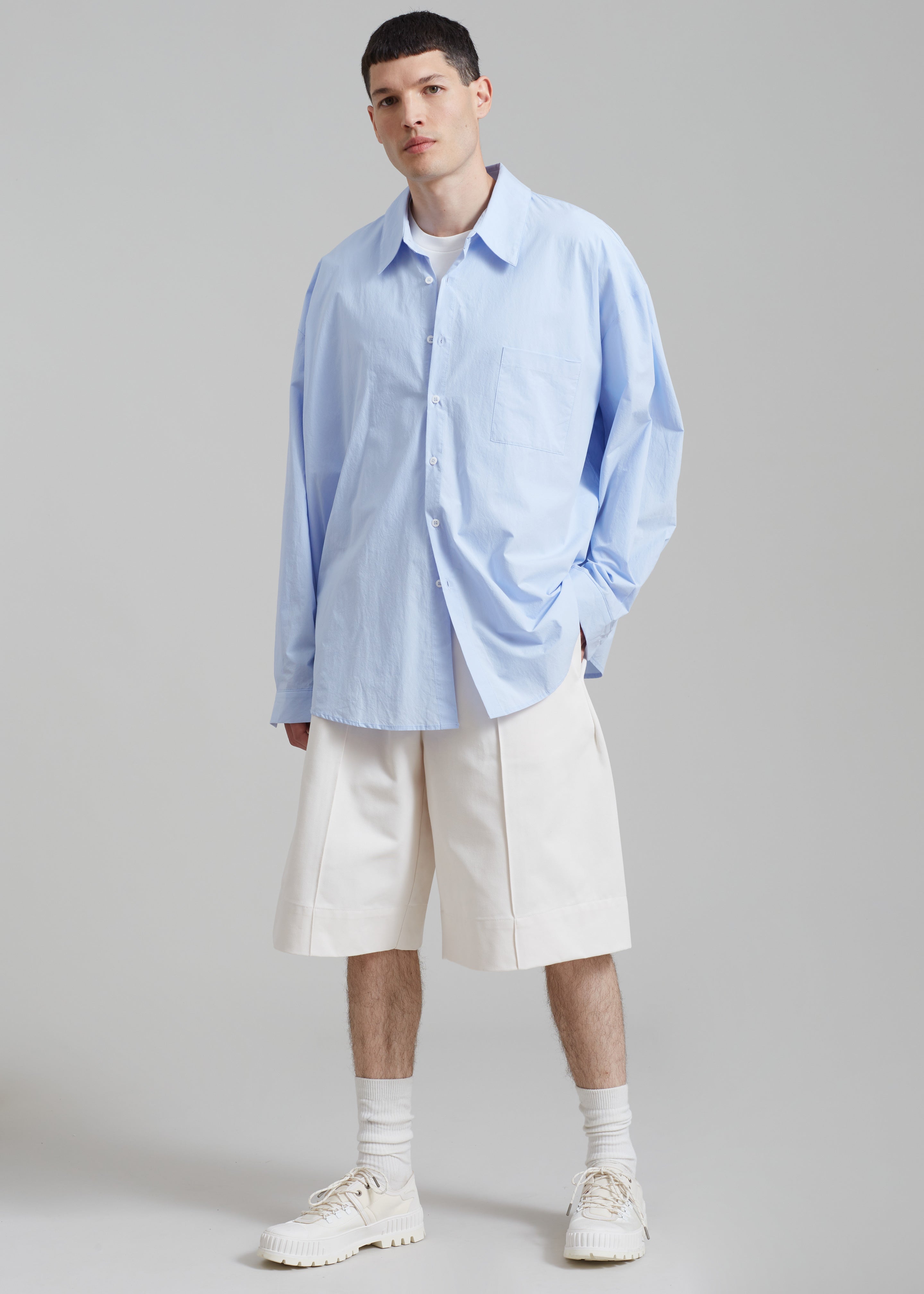 Darren Oversized Shirt - Light Blue - 5
